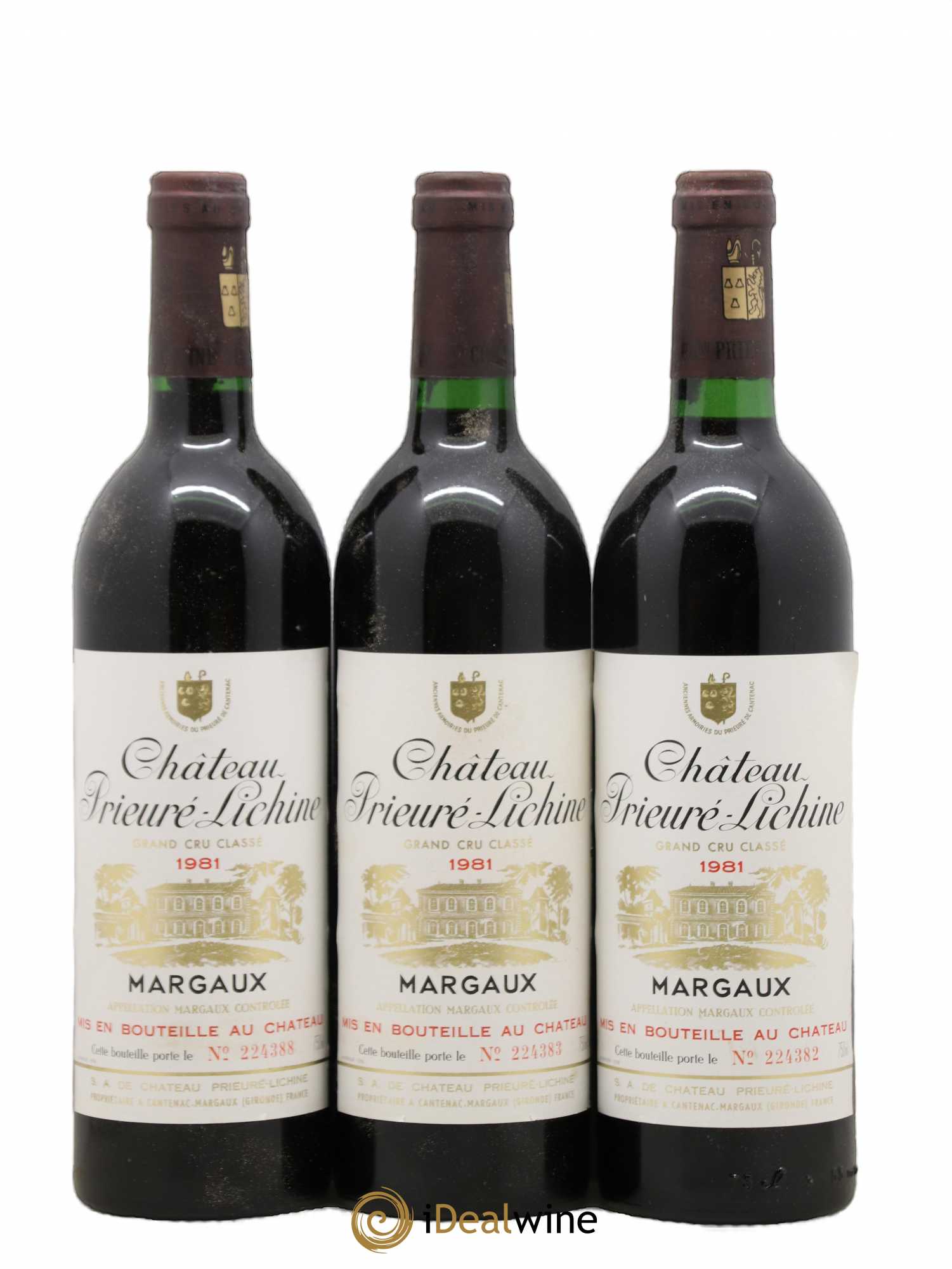 Château Prieuré Lichine 4ème Grand Cru Classé 1981 - Lot de 12 bouteilles - 1