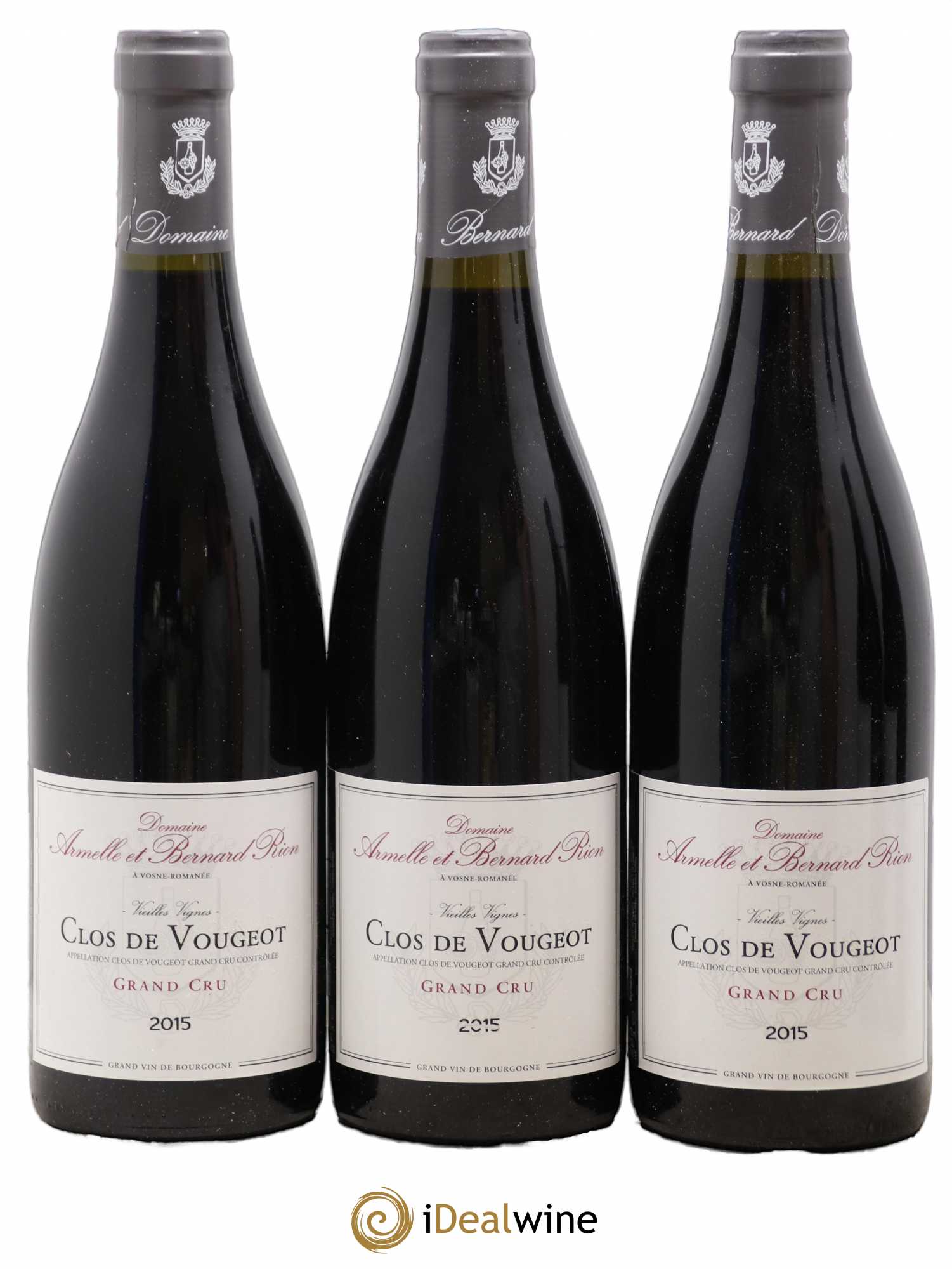 Clos de Vougeot Grand Cru Domaine Armelle et Bernard Rion 2015 - Lot de 12 bouteilles - 2