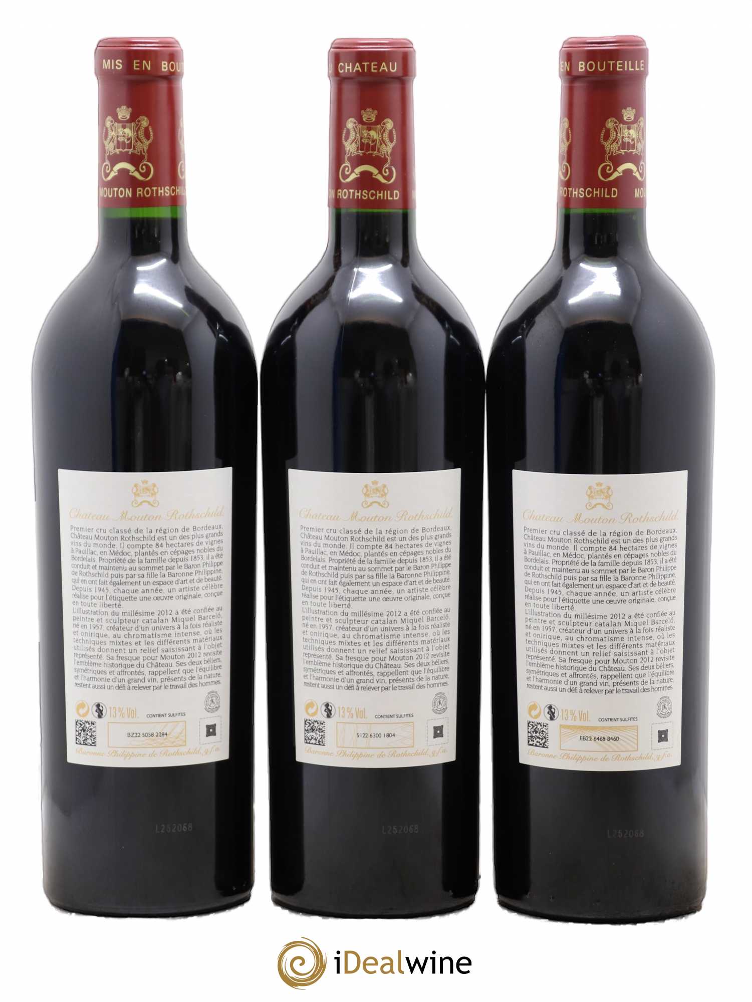 Château Mouton Rothschild 1er Grand Cru Classé 2012 - Lot de 6 bouteilles - 2