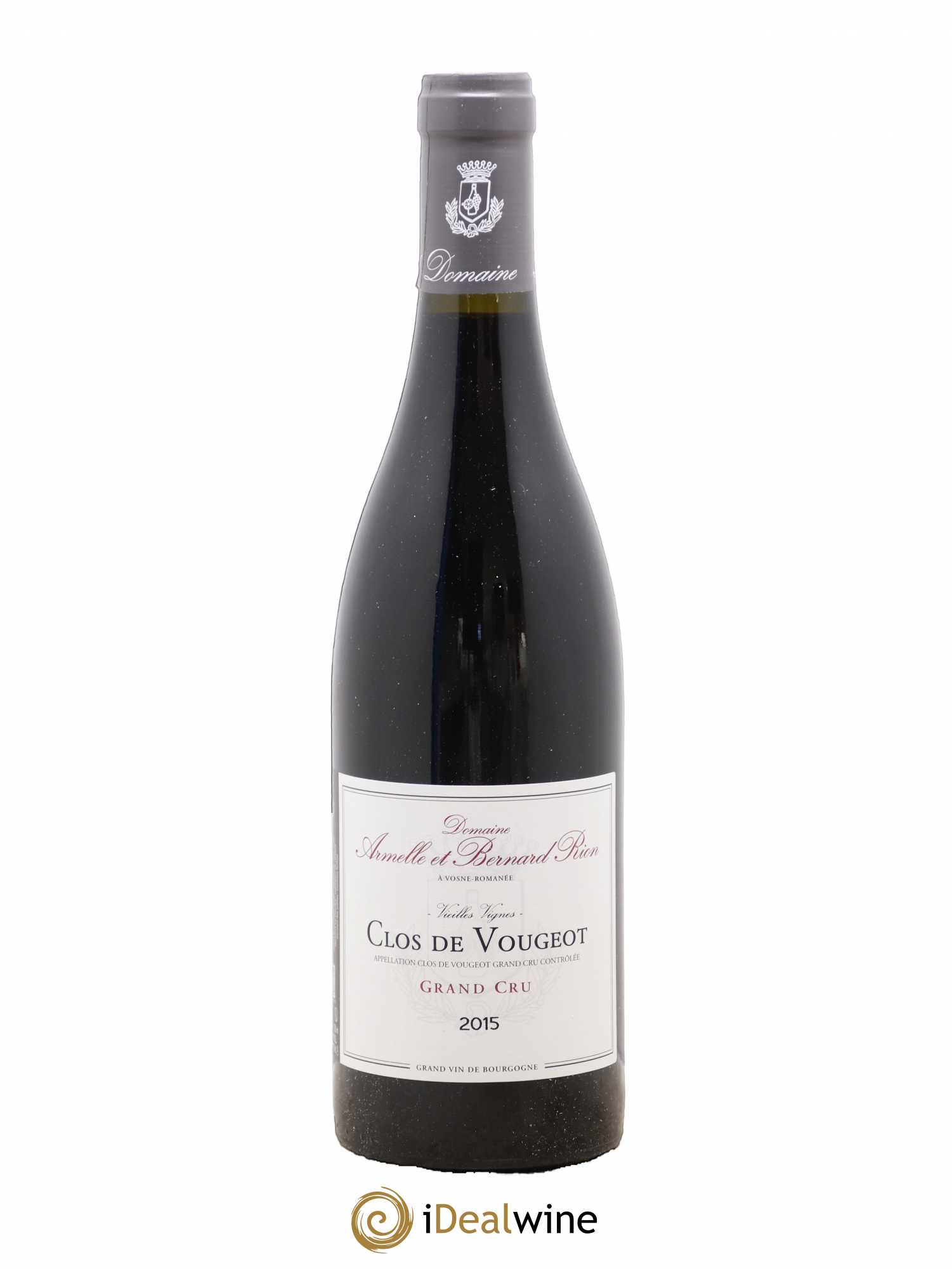 Clos de Vougeot Grand Cru Domaine Armelle et Bernard Rion 2015 - Lot de 1 bouteille - 0