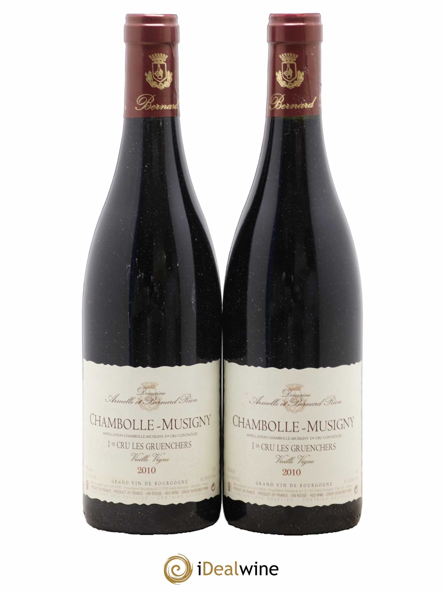 Chambolle-Musigny 1er Cru Les Gruenchers Vieilles vignes Armelle Et Bernard Rion 2010 - Posten von 2 Flaschen - 0