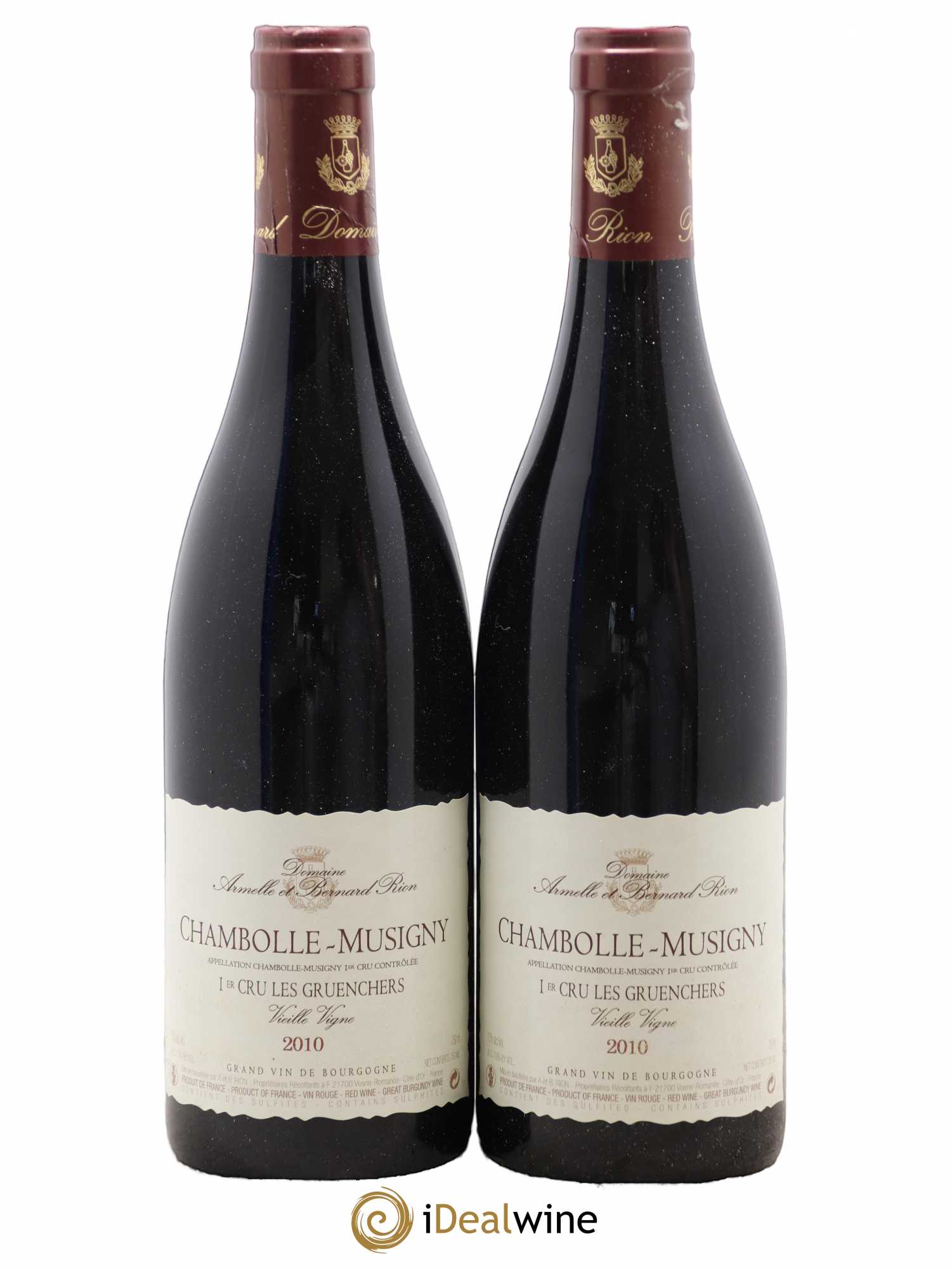 Chambolle-Musigny 1er Cru Les Gruenchers Vieilles vignes Armelle Et Bernard Rion 2010 - Posten von 2 Flaschen - 0