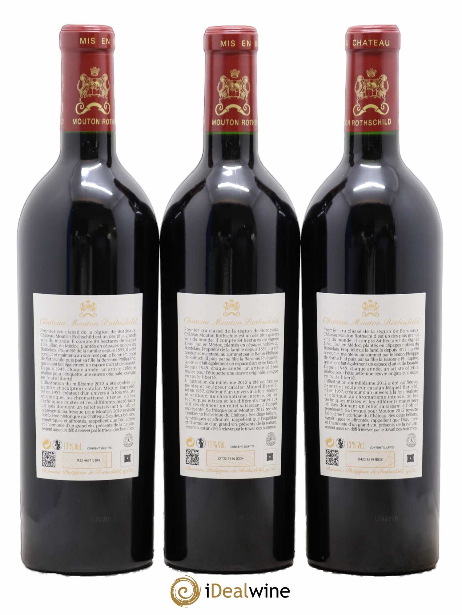 Château Mouton Rothschild 1er Grand Cru Classé 2012 - Lot de 6 bouteilles - 2
