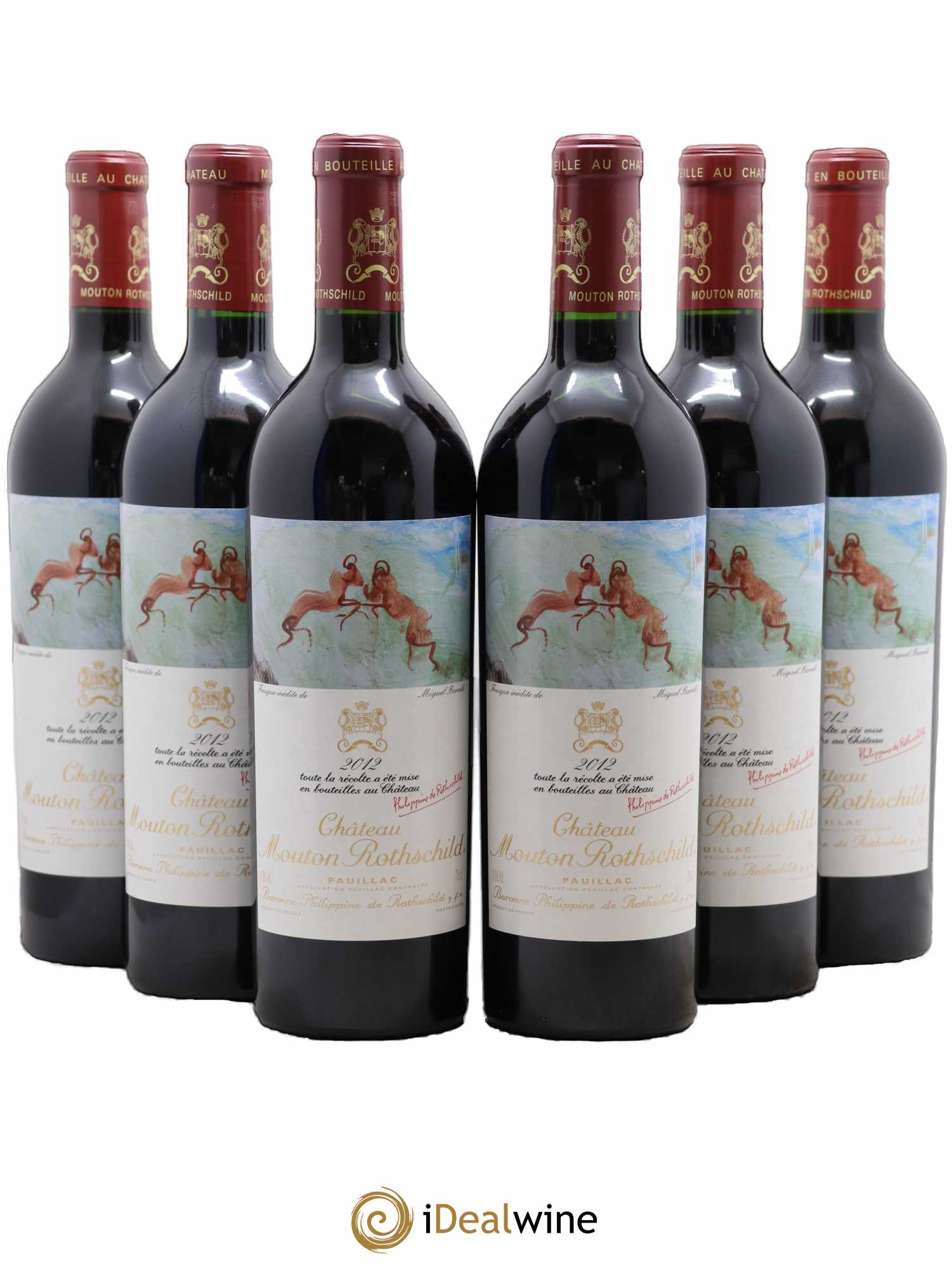 Château Mouton Rothschild 1er Grand Cru Classé 2012 - Lot de 6 bouteilles - 0