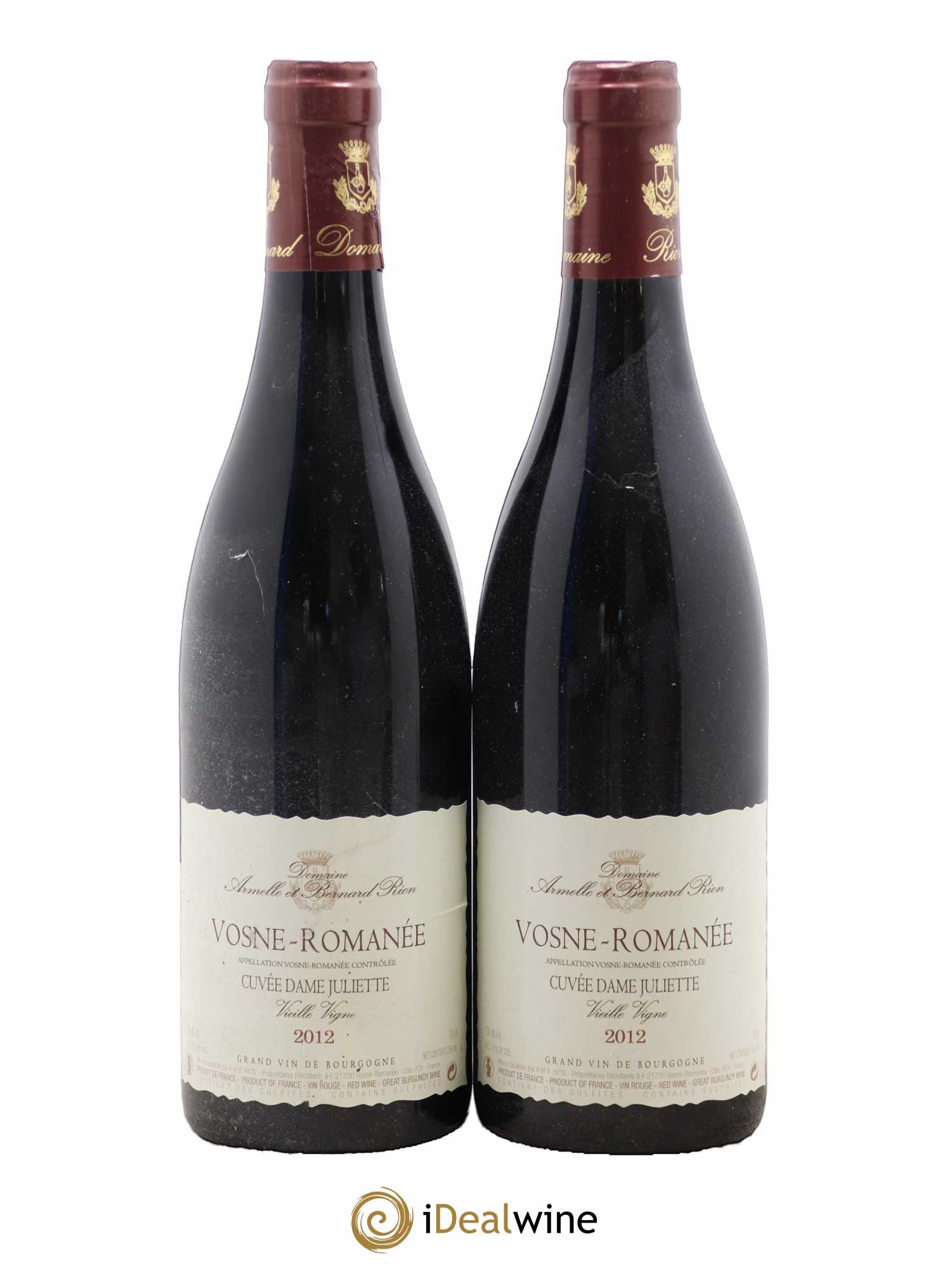 Vosne-Romanée Cuvée Dame Juliette Vieilles vignes Rion 2012 - Lot de 2 bouteilles - 0