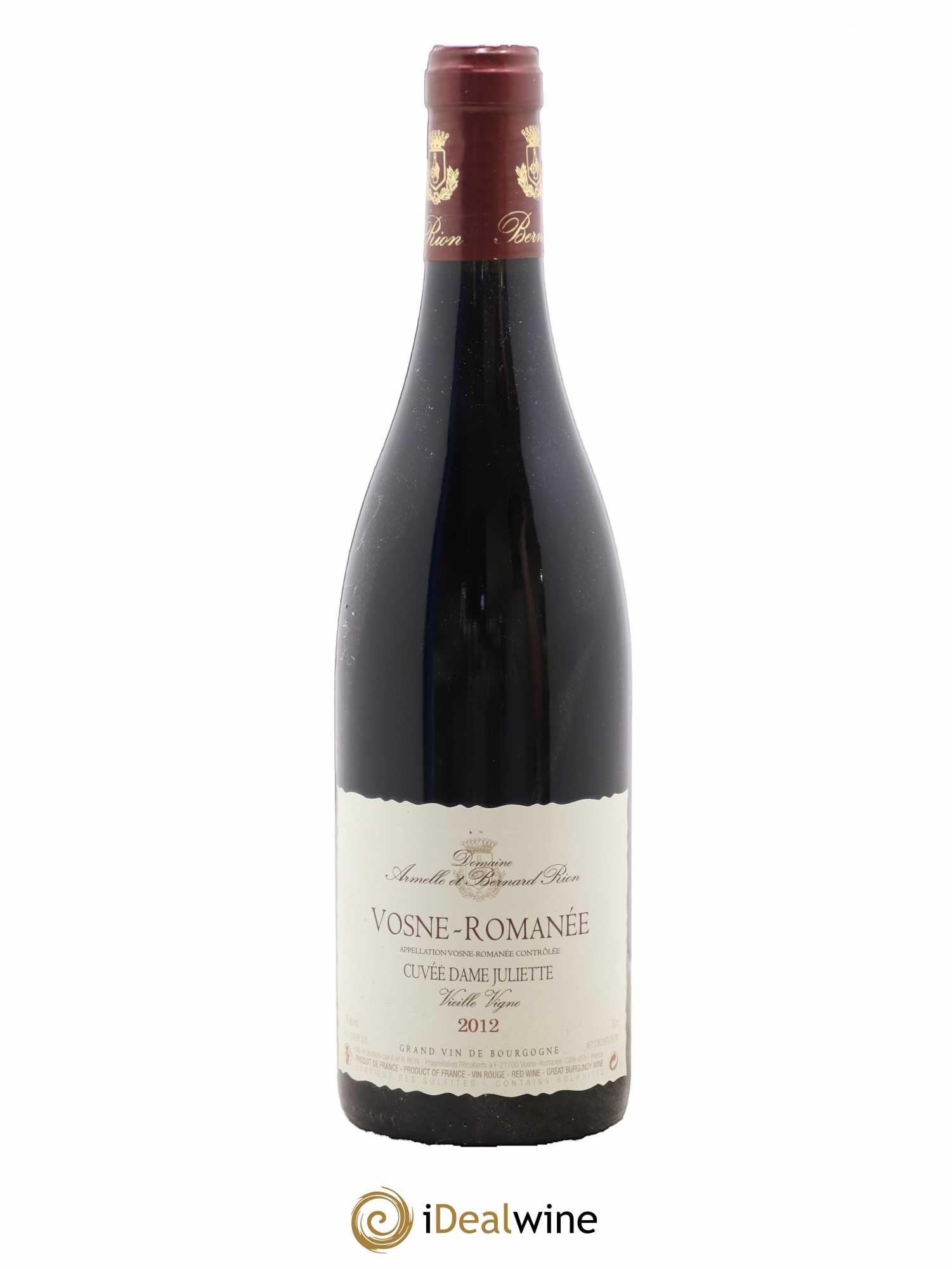 Vosne-Romanée Cuvée Dame Juliette Vieilles vignes Rion 2012 - Lot de 1 bouteille - 0