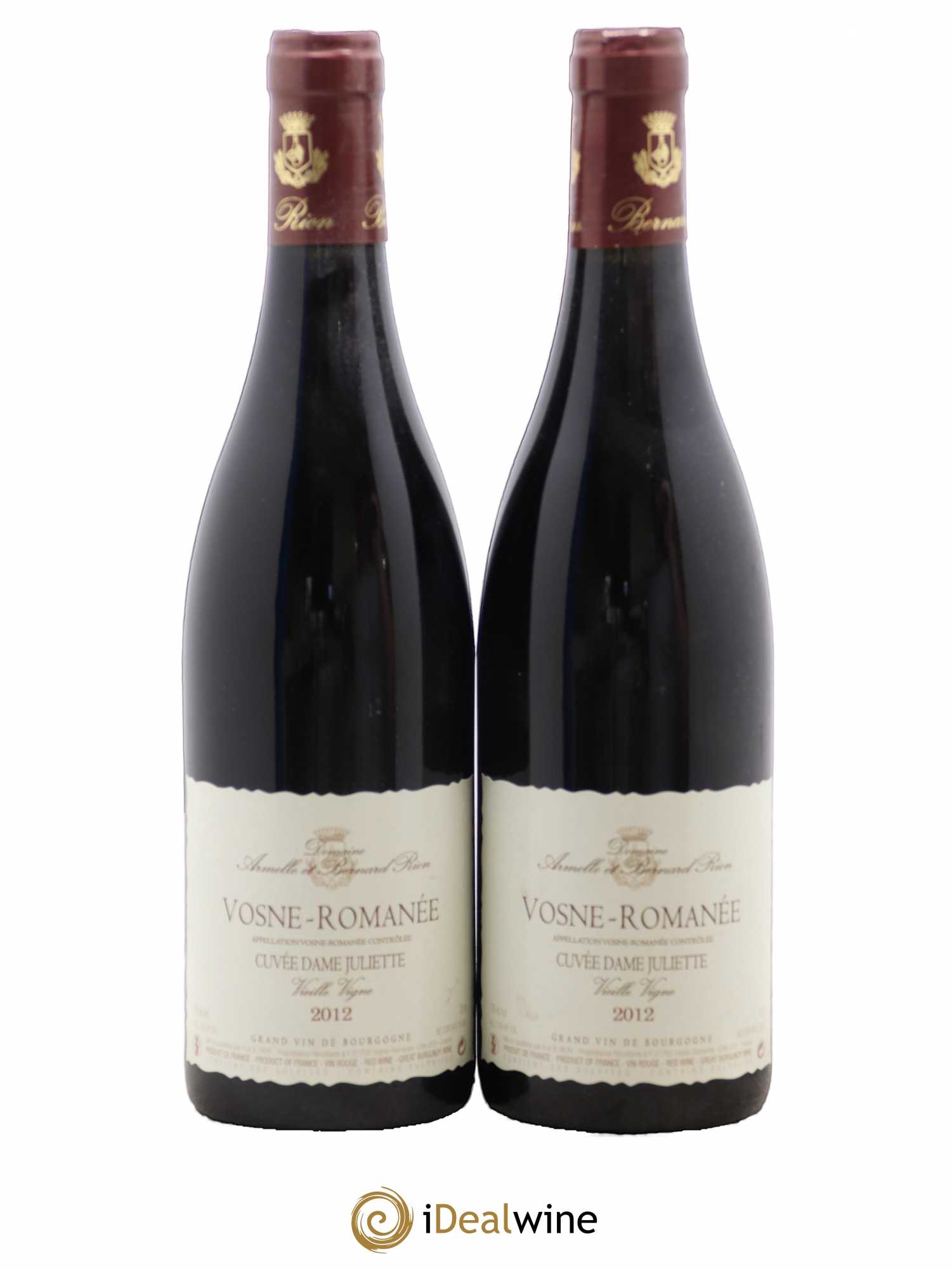 Vosne-Romanée Cuvée Dame Juliette Vieilles vignes Rion 2012 - Lot de 2 bouteilles - 0