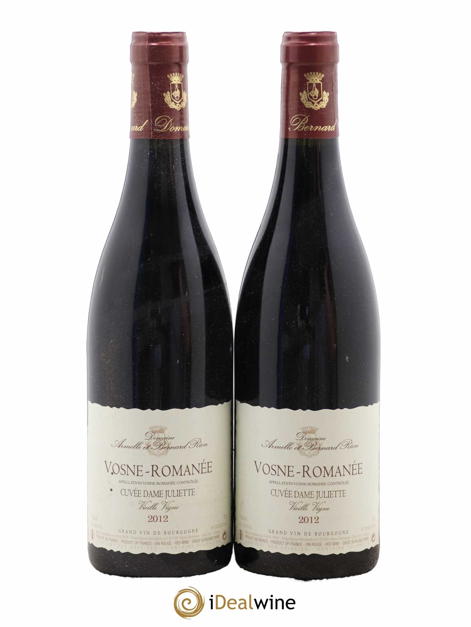 Vosne-Romanée Cuvée Dame Juliette Vieilles vignes Rion 2012 - Lot de 2 bouteilles - 0
