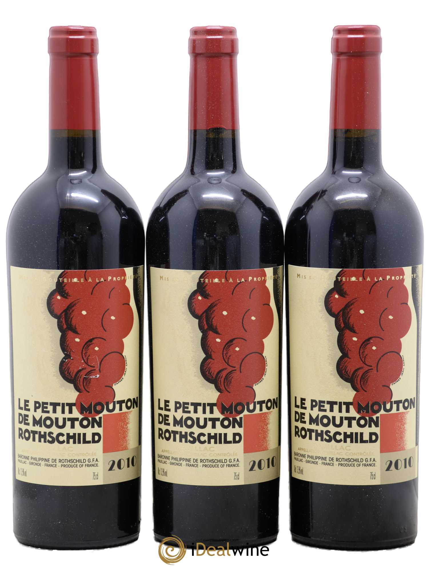 Petit Mouton Second Vin 2010 - Lot de 3 bouteilles - 0
