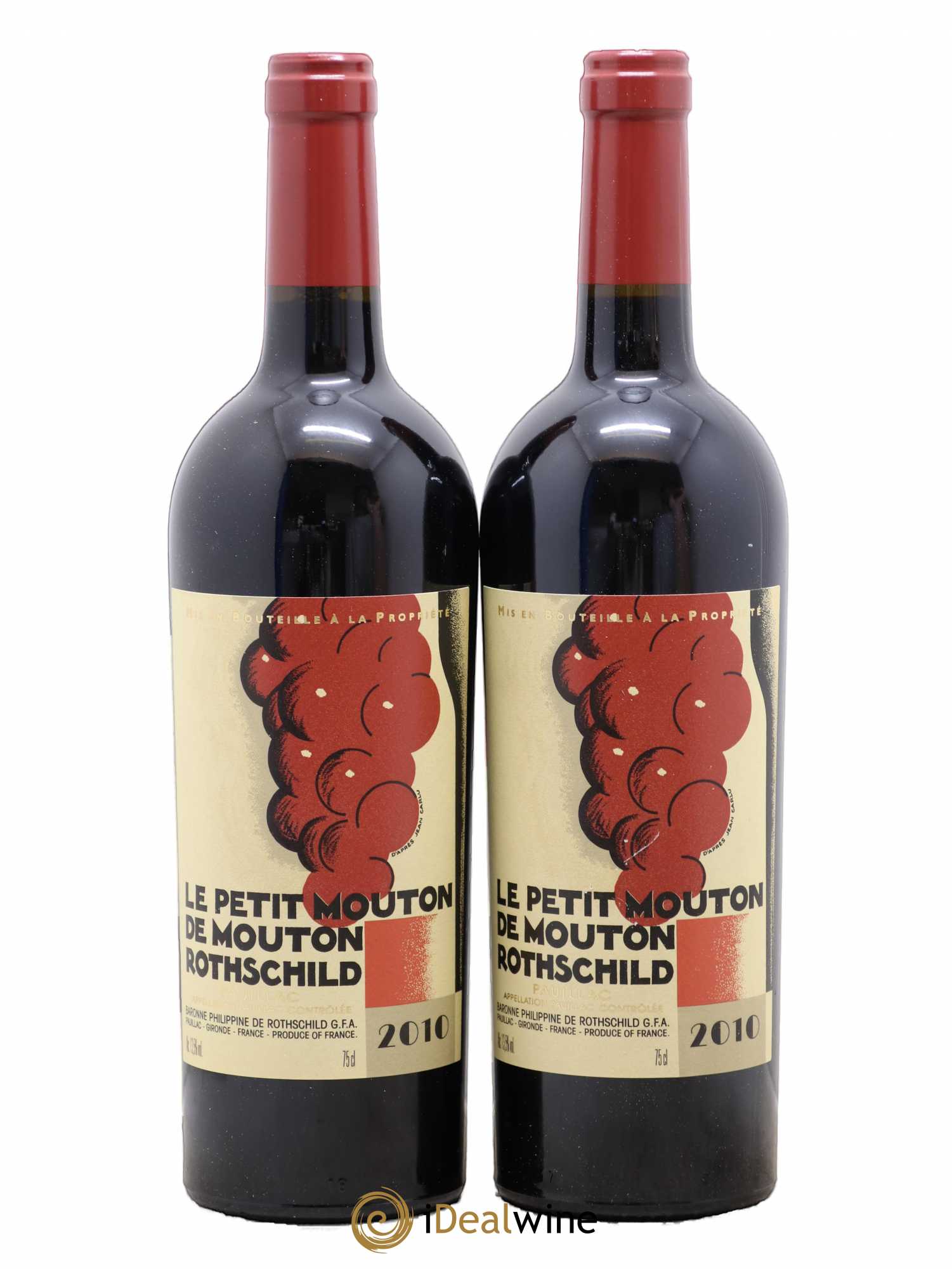 Petit Mouton Second Vin 2010 - Lot de 2 bouteilles - 0
