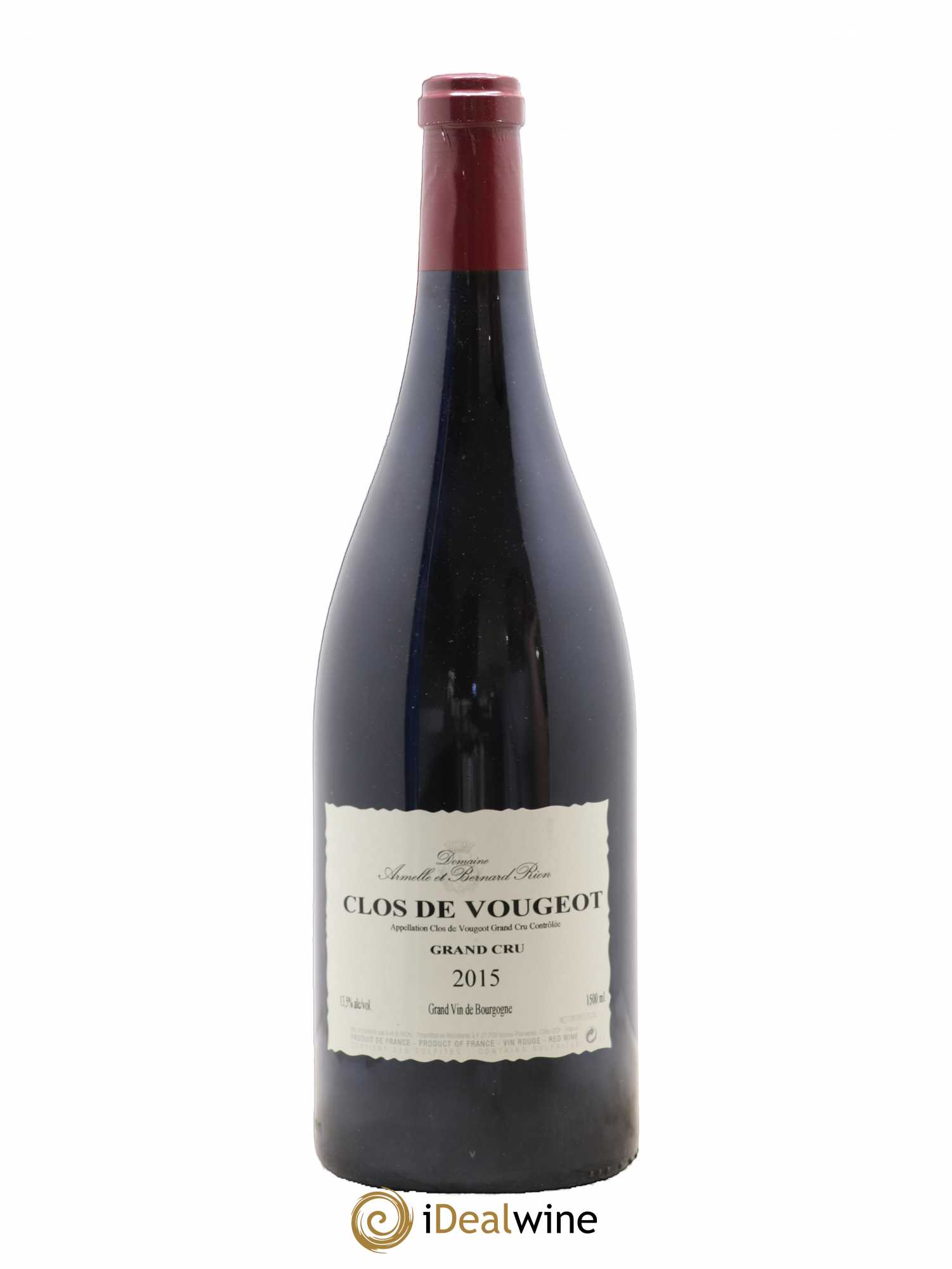 Clos de Vougeot Grand Cru Domaine Armelle et Bernard Rion 2015 - Lot de 1 magnum - 0