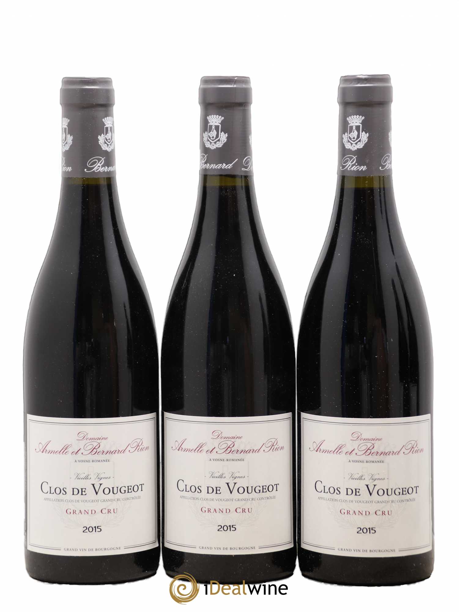 Clos de Vougeot Grand Cru Domaine Armelle et Bernard Rion 2015 - Lot de 12 bouteilles - 2