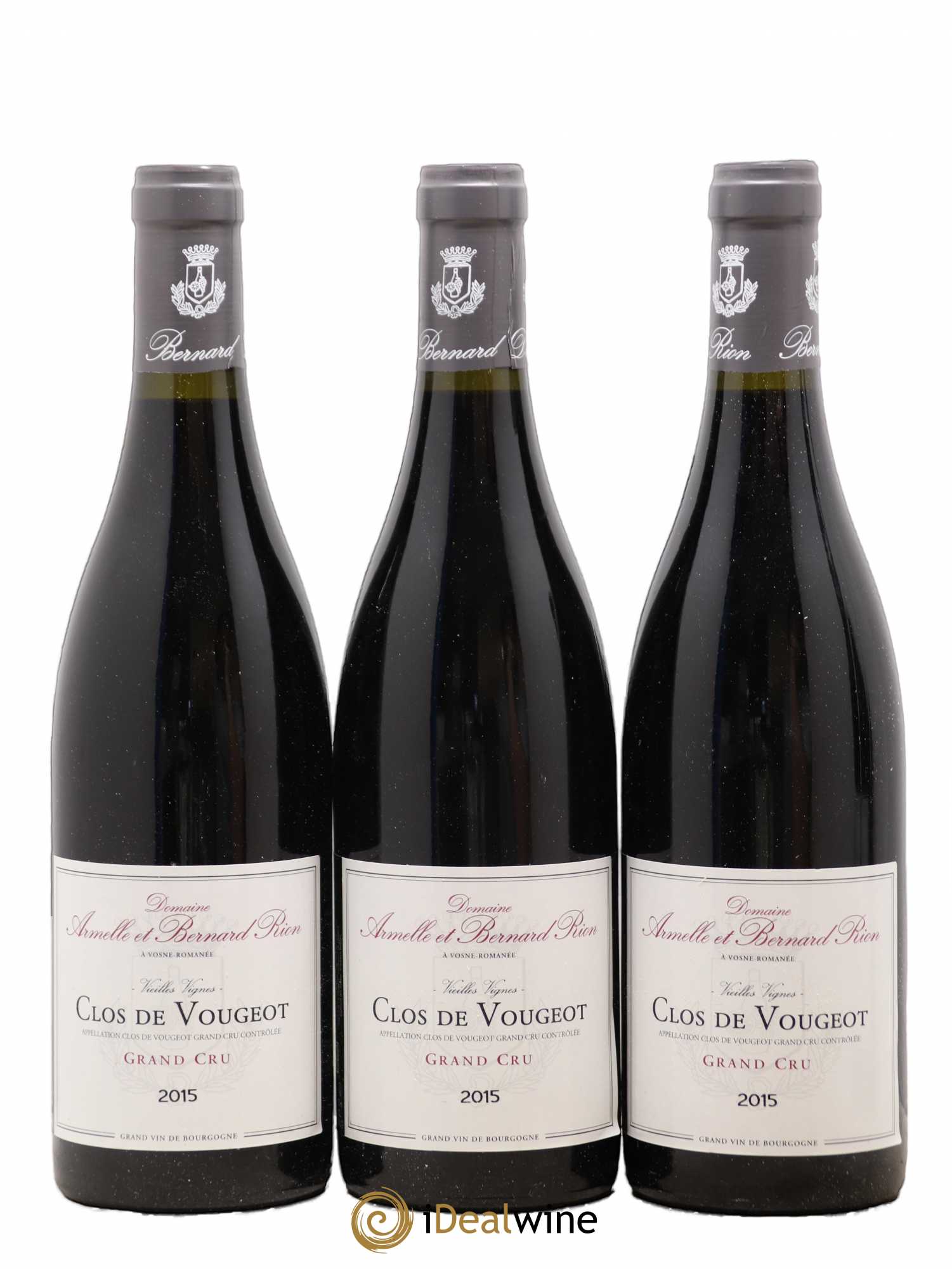 Clos de Vougeot Grand Cru Domaine Armelle et Bernard Rion 2015 - Lot de 12 bouteilles - 3