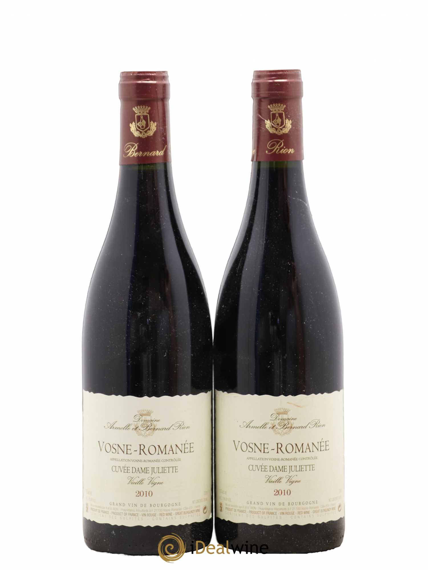Vosne-Romanée Cuvée Dame Juliette Vieilles vignes Rion 2010 - Lot de 2 bouteilles - 0