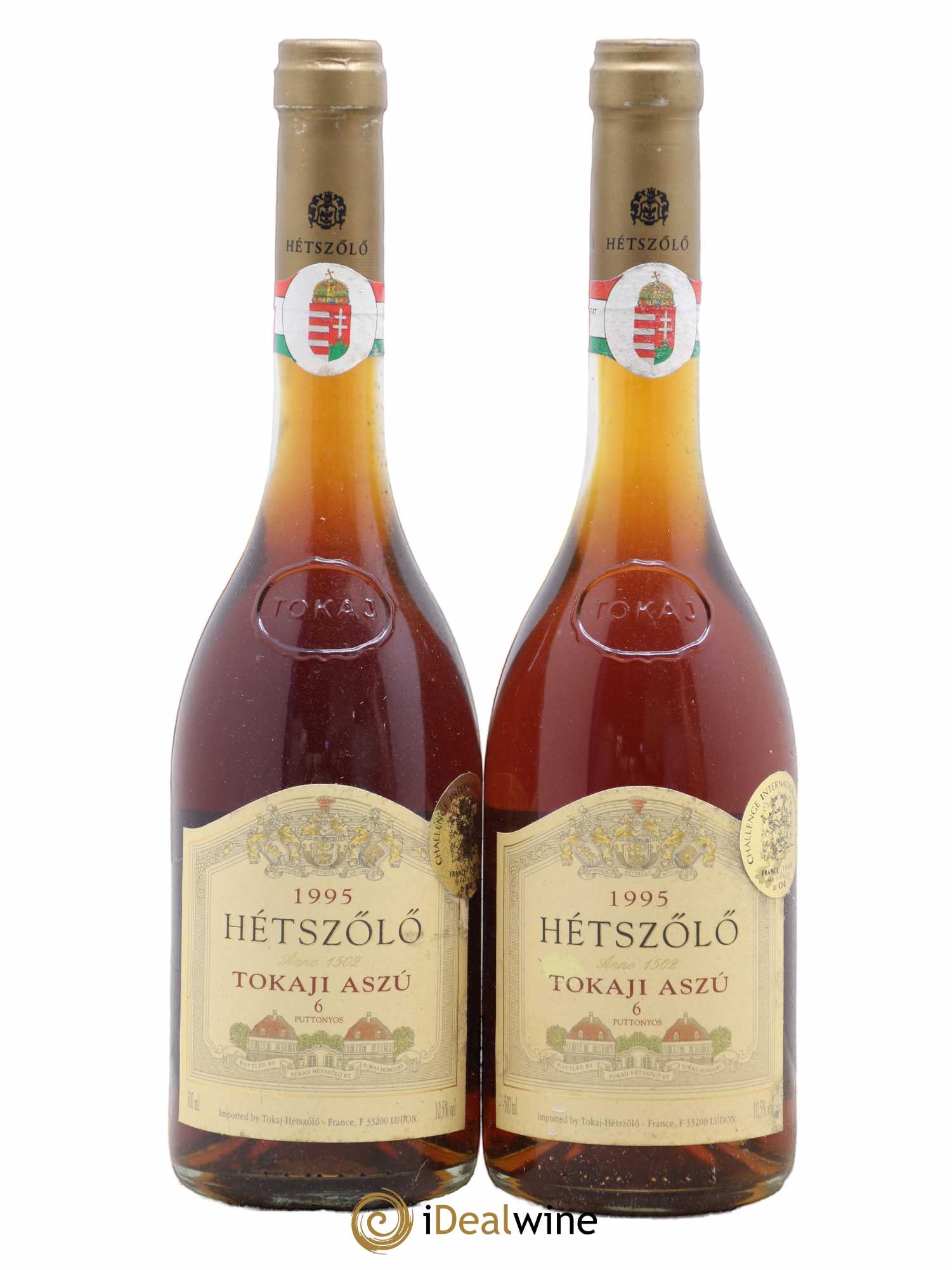 Tokaji Aszú 6 Puttonyos Hetszóló 50cl 1995 - Lotto di 2 bottiglie - 0