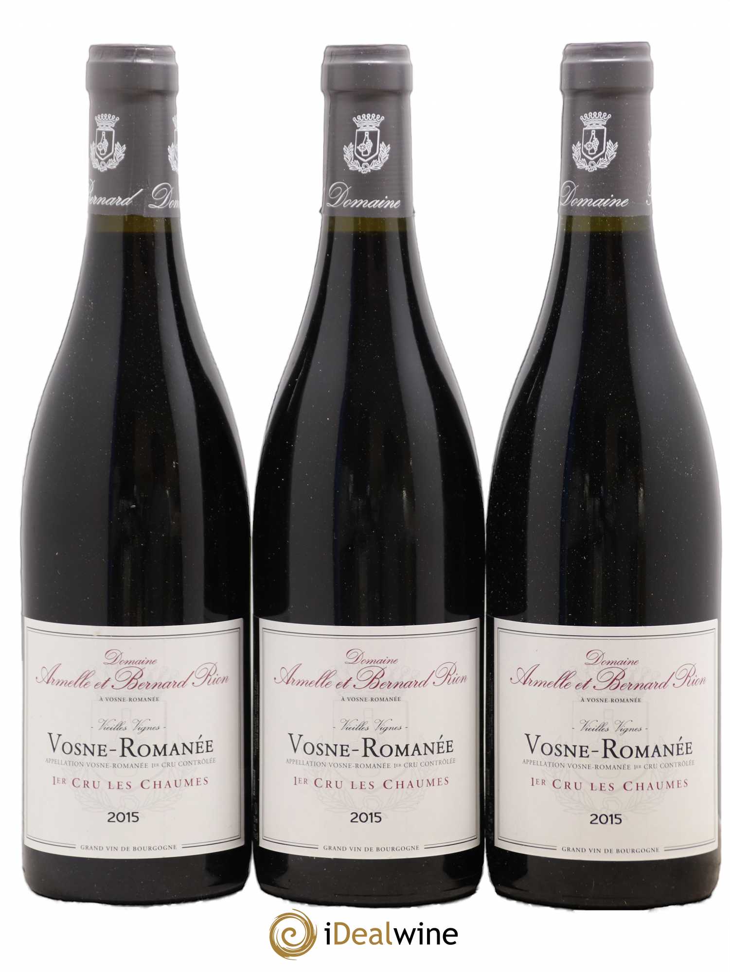 Vosne-Romanée 1er Cru Les Chaumes Armelle Et Bernard Rion 2015 - Posten von 3 Flaschen - 0