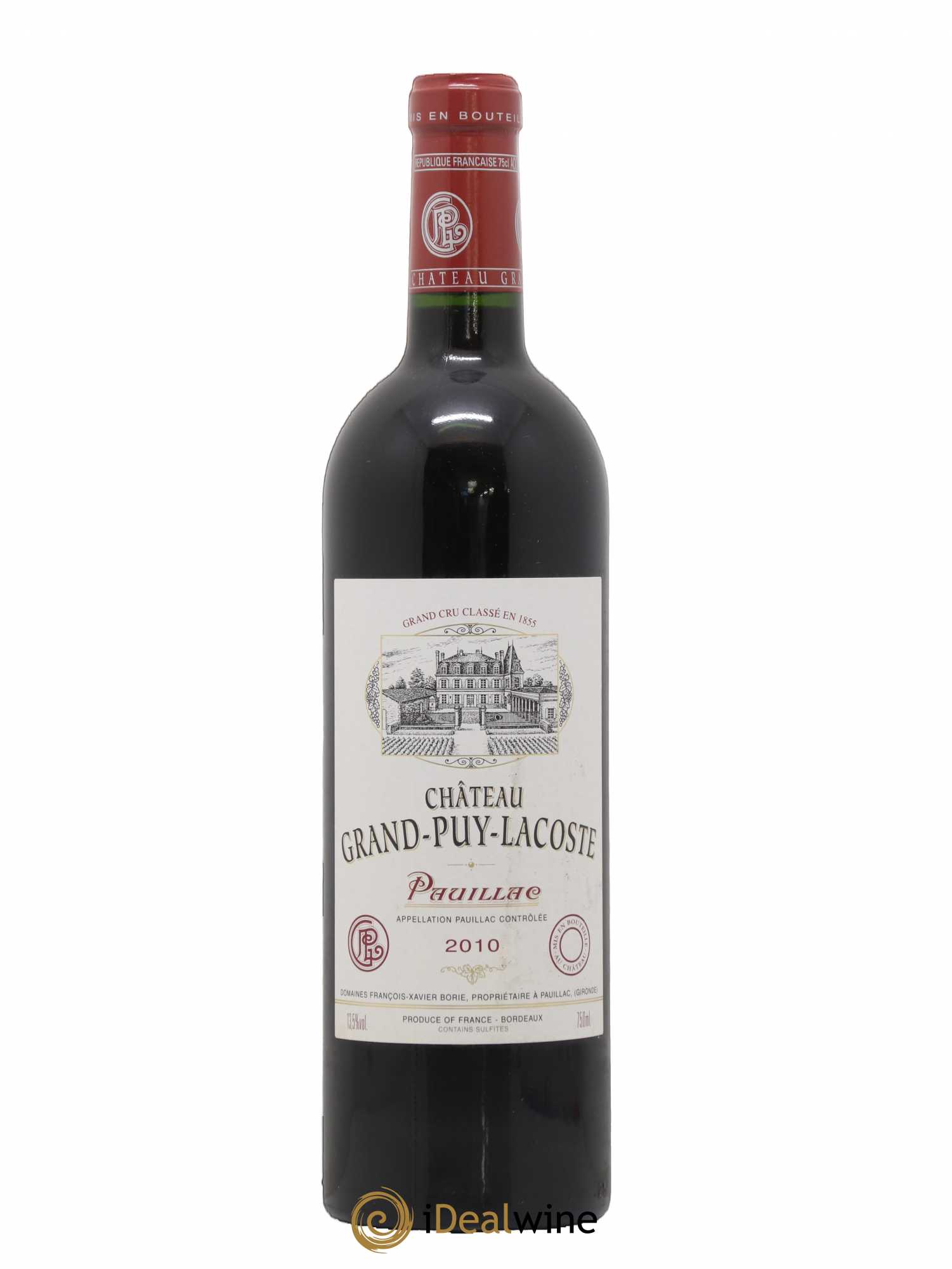 Château Grand Puy Lacoste 5ème Grand Cru Classé 2010 - Lot de 1 bouteille - 0
