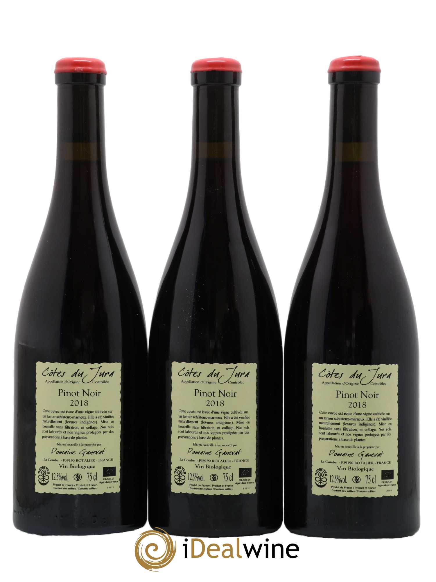 Côtes du Jura Pinot Noir En Billat  Jean-François Ganevat (Domaine) 2018 - Lot de 3 bouteilles - 1