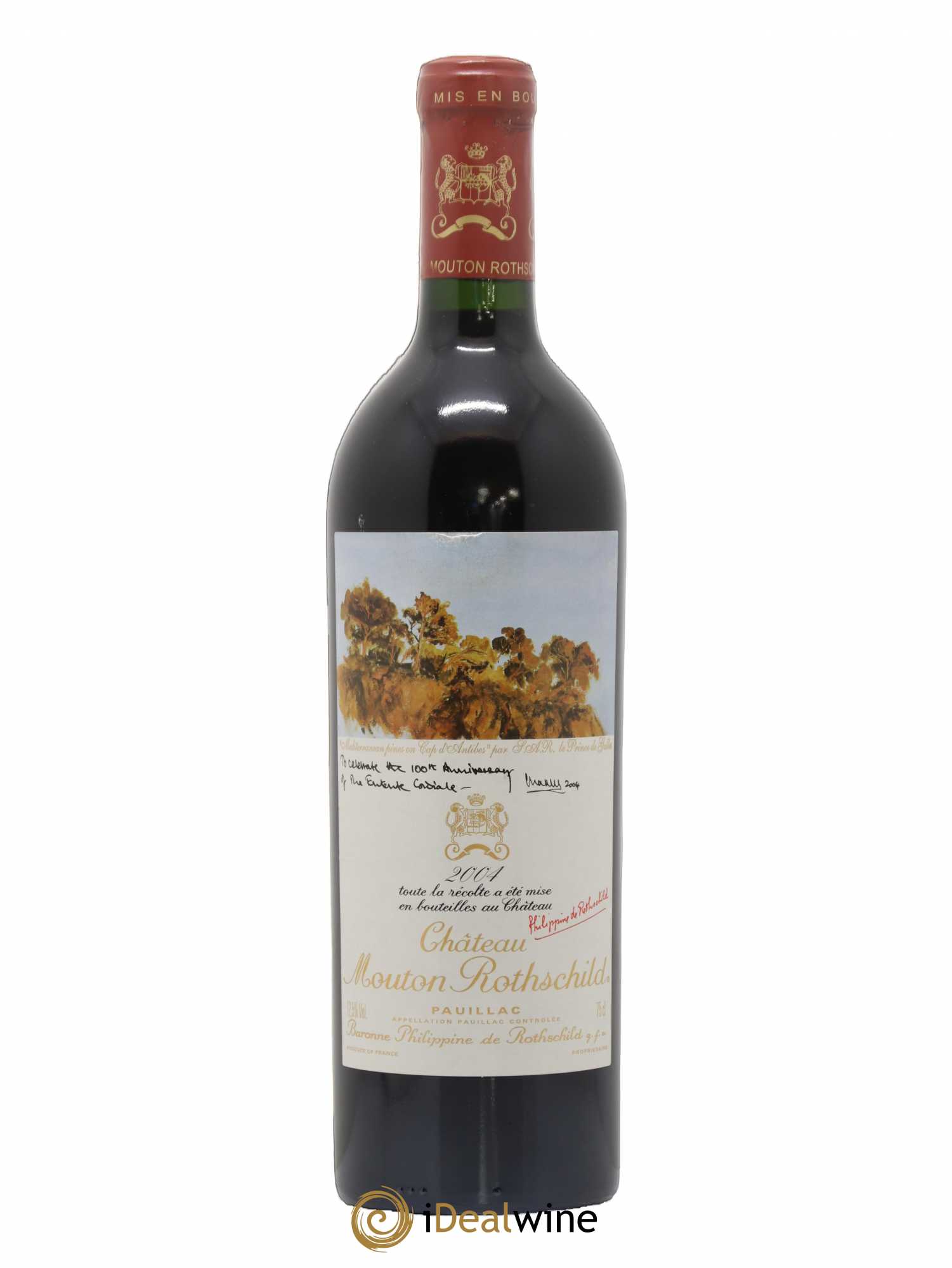 Château Mouton Rothschild 1er Grand Cru Classé 2004 - Lot de 1 bouteille - 0