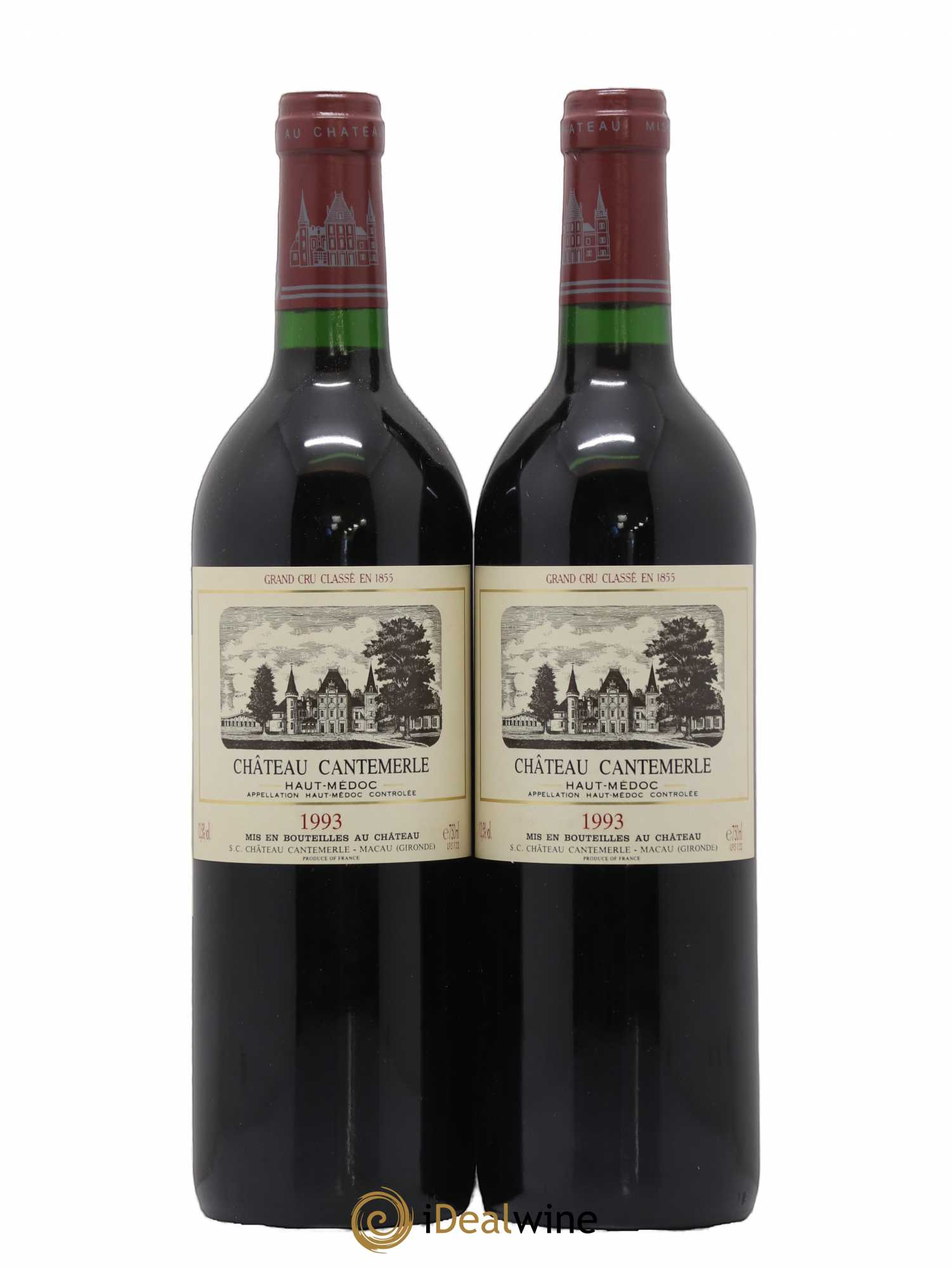 Château Cantemerle 5ème Grand Cru Classé 1993 - Lot de 2 bouteilles - 0