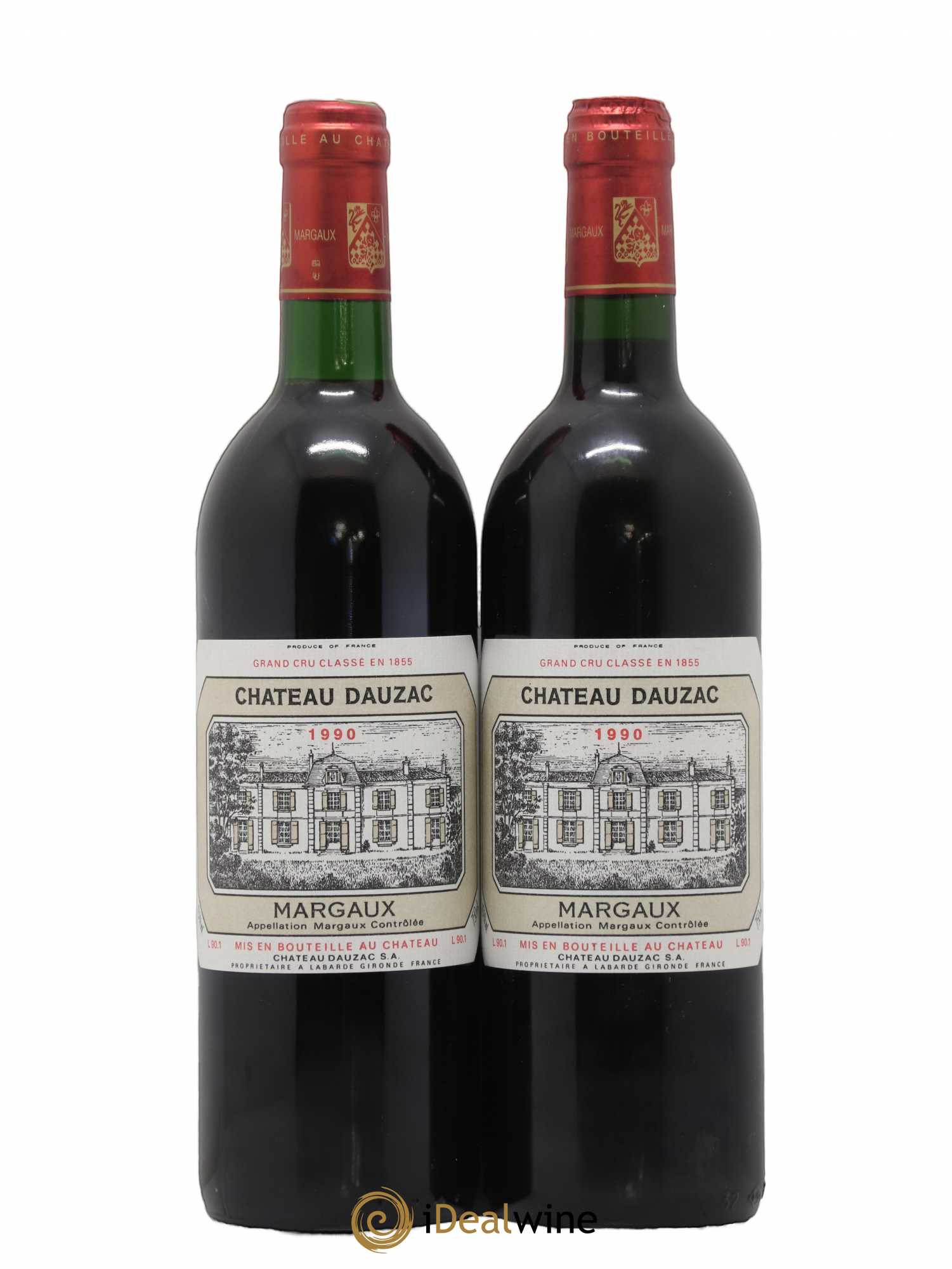 Château Dauzac 5ème Grand Cru Classé 1990 - Lot de 2 bouteilles - 0