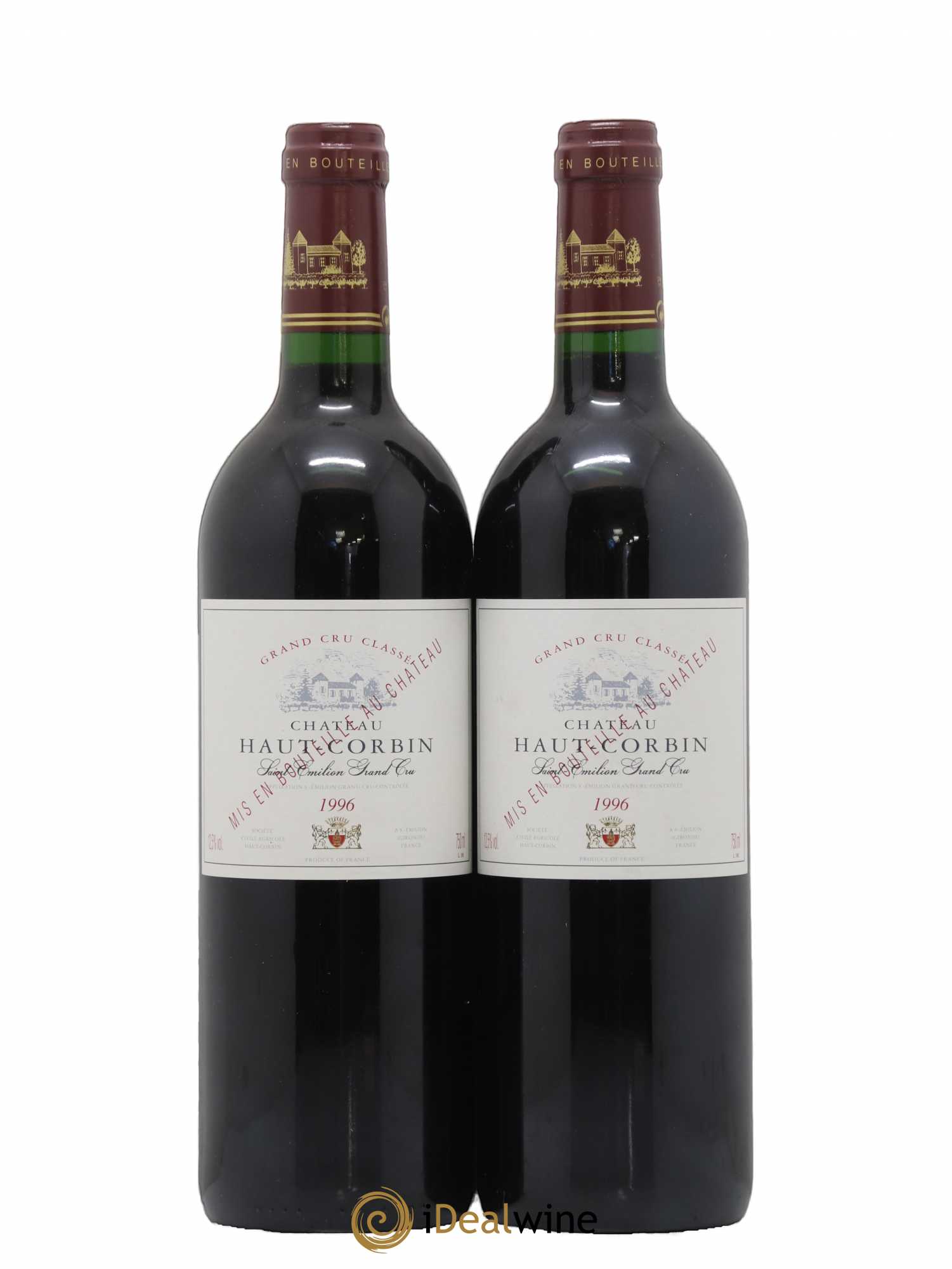 Château Haut Corbin Grand Cru (sans prix de réserve) 1996 - Lot de 2 bouteilles - 0