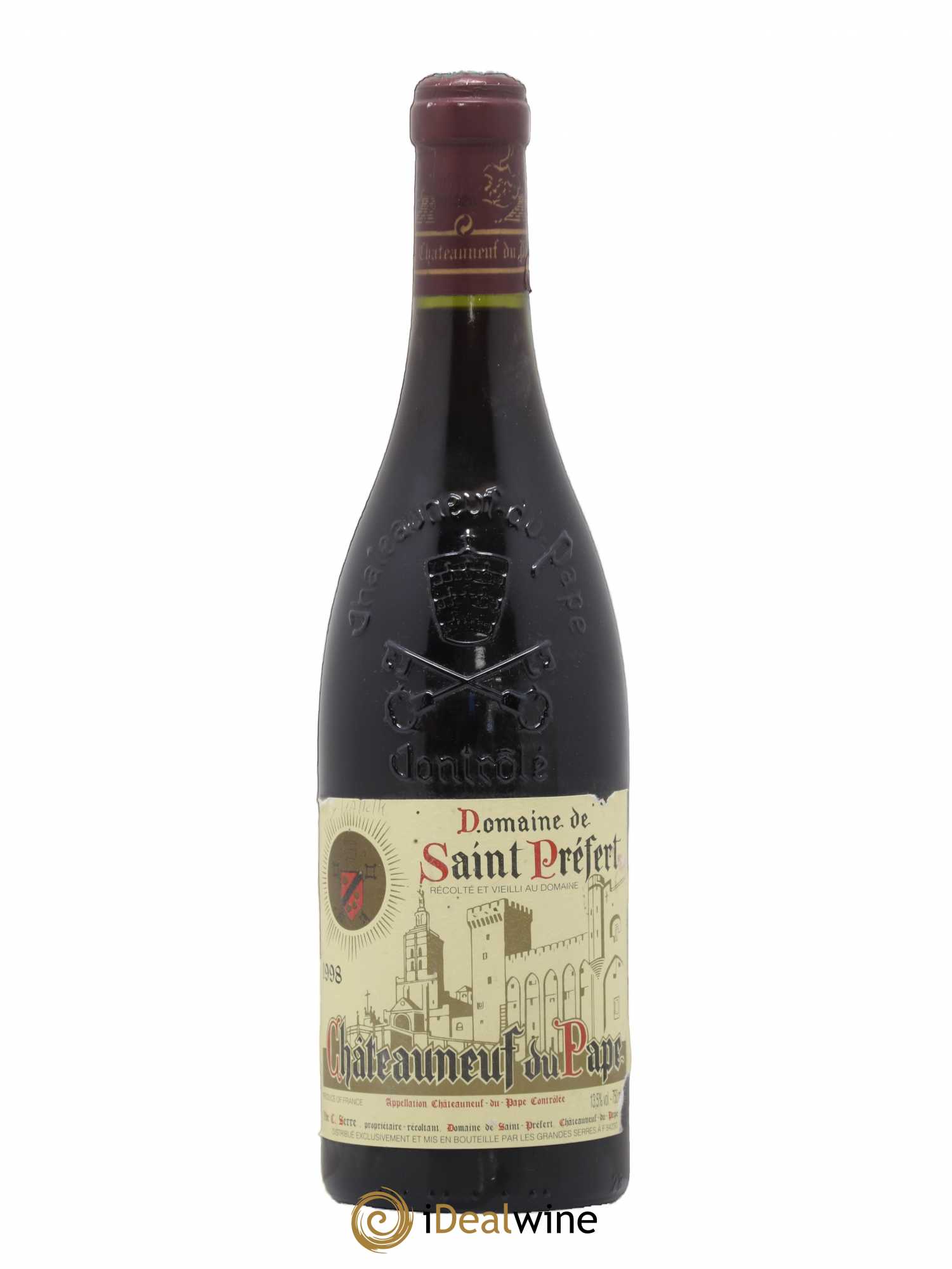 Châteauneuf-du-Pape Domaine Saint-Préfert 1998 - Lot de 1 bouteille - 0