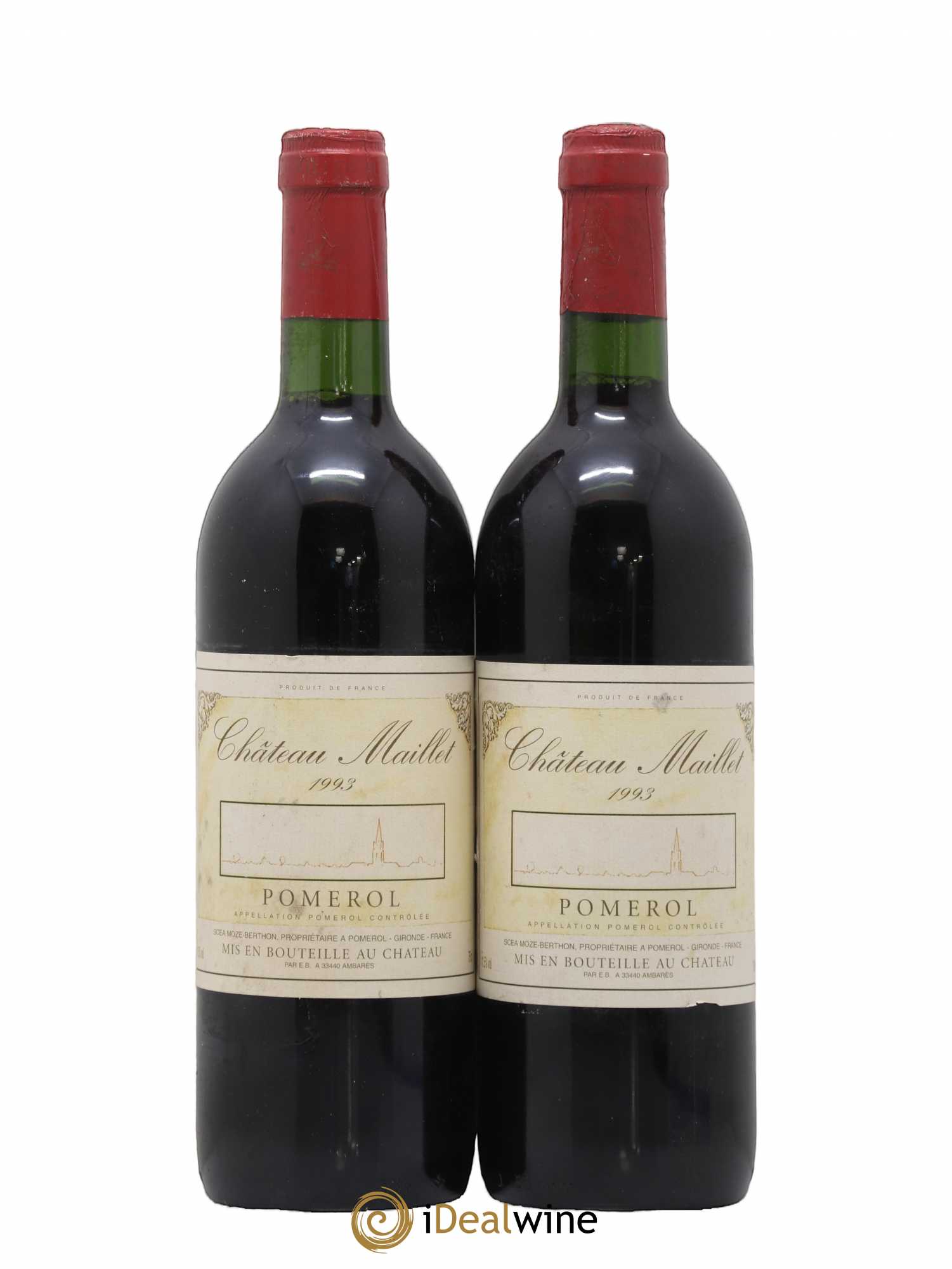 Pomerol Château Maillet 1993 - Lot de 2 bouteilles - 0