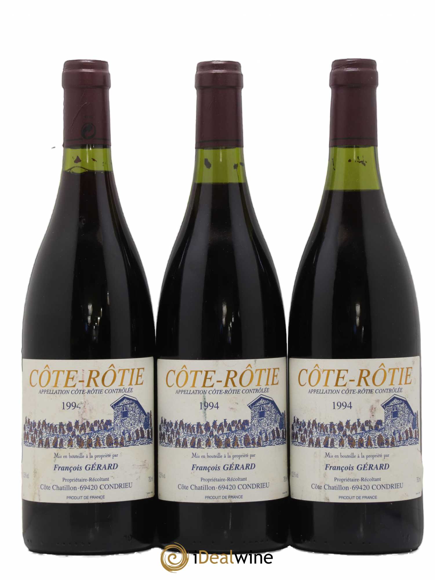 Côte-Rôtie F. Gerard 1994 - Lot de 3 bouteilles - 0