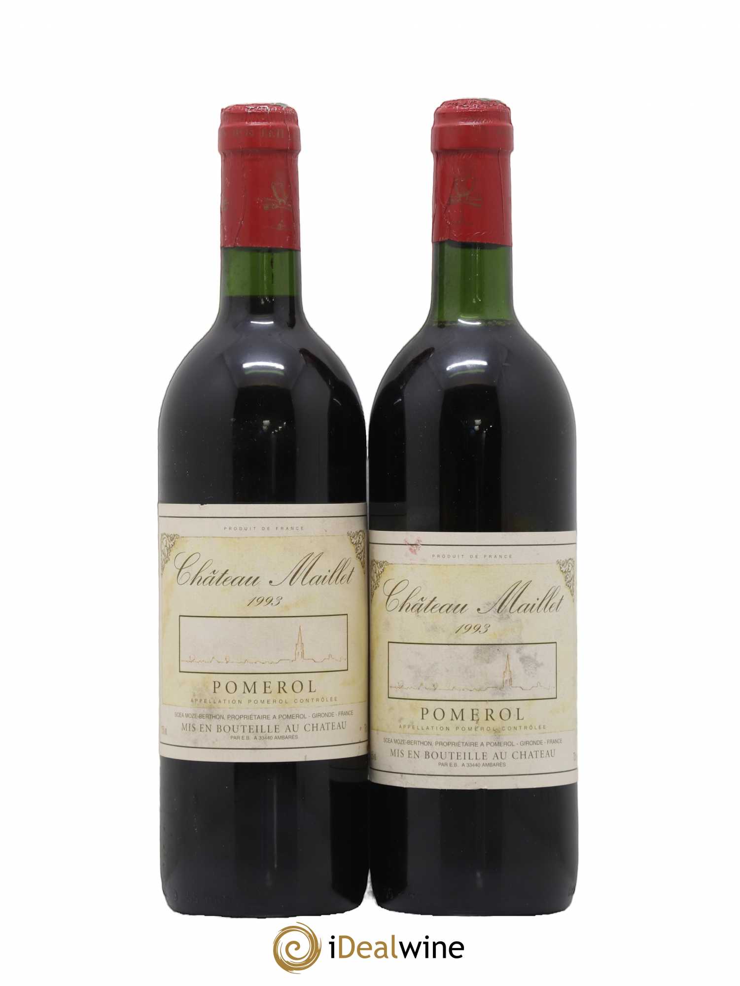 Pomerol Château Maillet 1993 - Lot de 2 bouteilles - 0