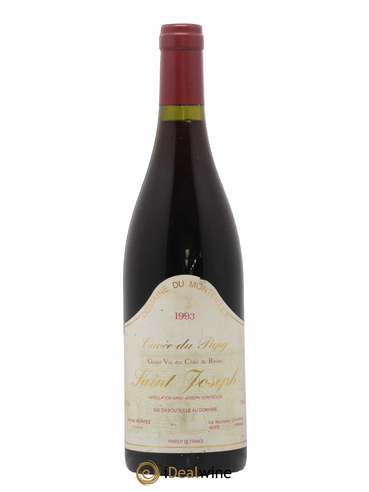 Saint-Joseph Monteillet (Domaine du) - Stéphane Montez Cuvée du Papy 1993 - Lot de 1 bouteille - 0