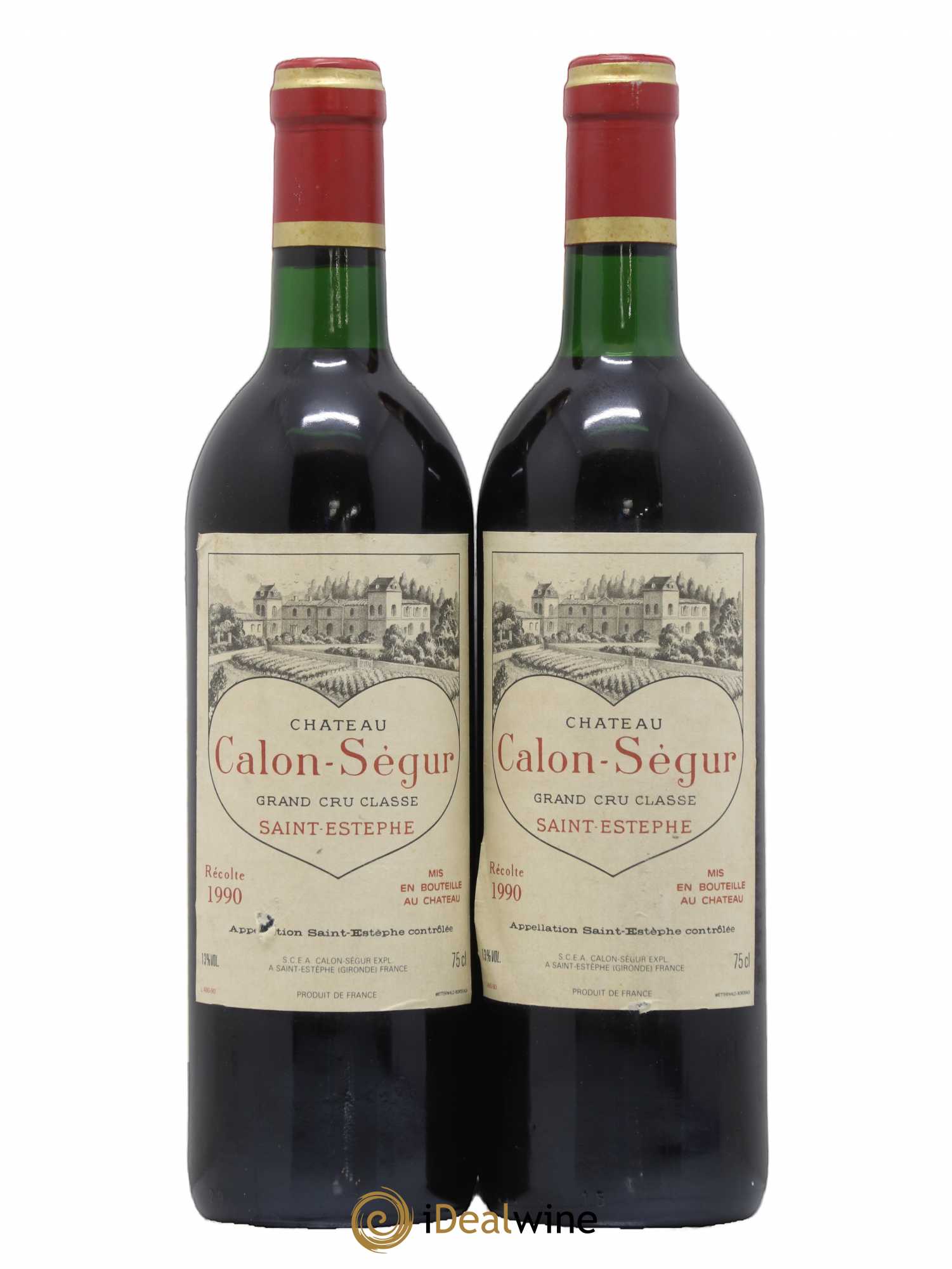 Château Calon Ségur 3ème Grand Cru Classé 1990 - Lot de 2 bouteilles - 0