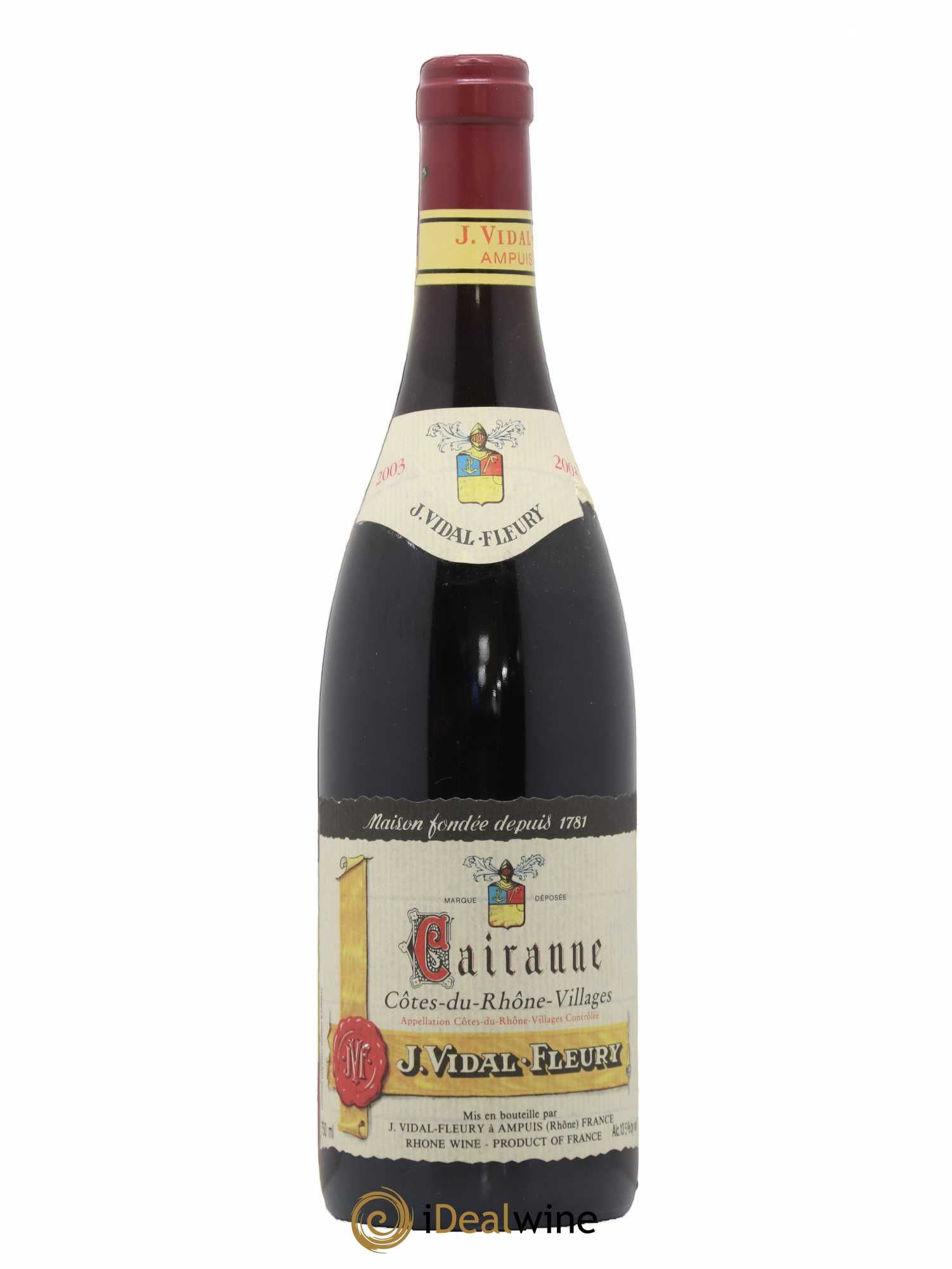 Côtes-du-Rhône-Villages Cairanne Vidal Fleury (sans prix de réserve) 2003 - Posten von 1 Flasche - 0