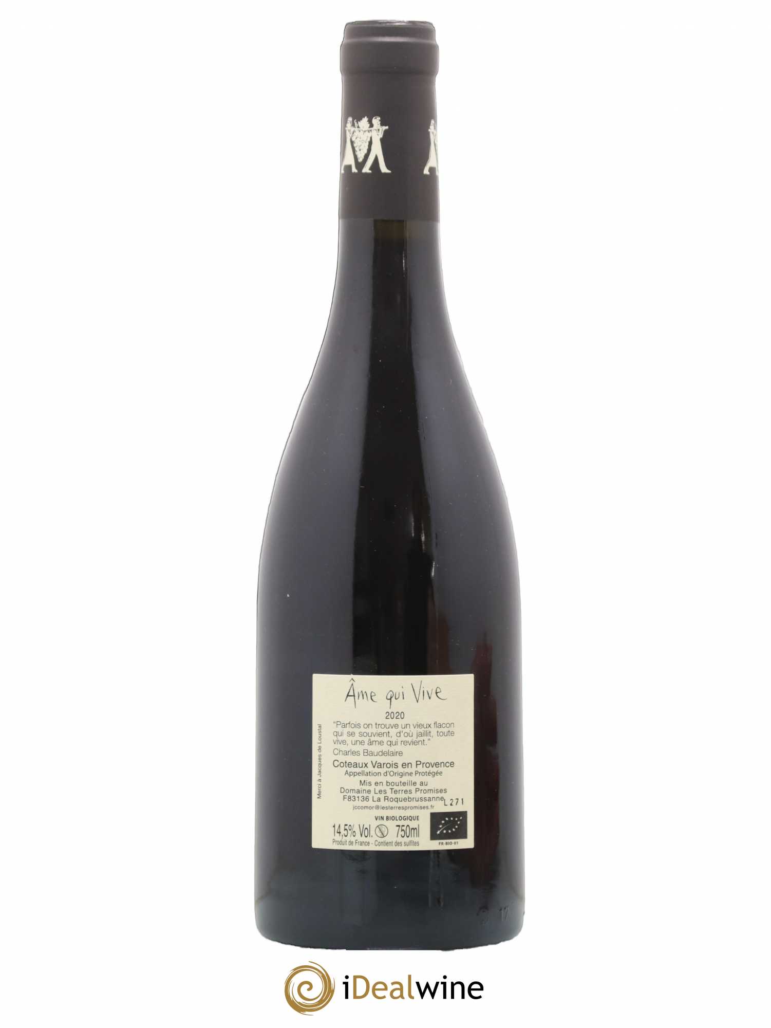 Coteaux Varois en Provence Âme Qui Vive Domaine Les Terres Promises (sans prix de réserve) 2020 - Lot de 1 bouteille - 1