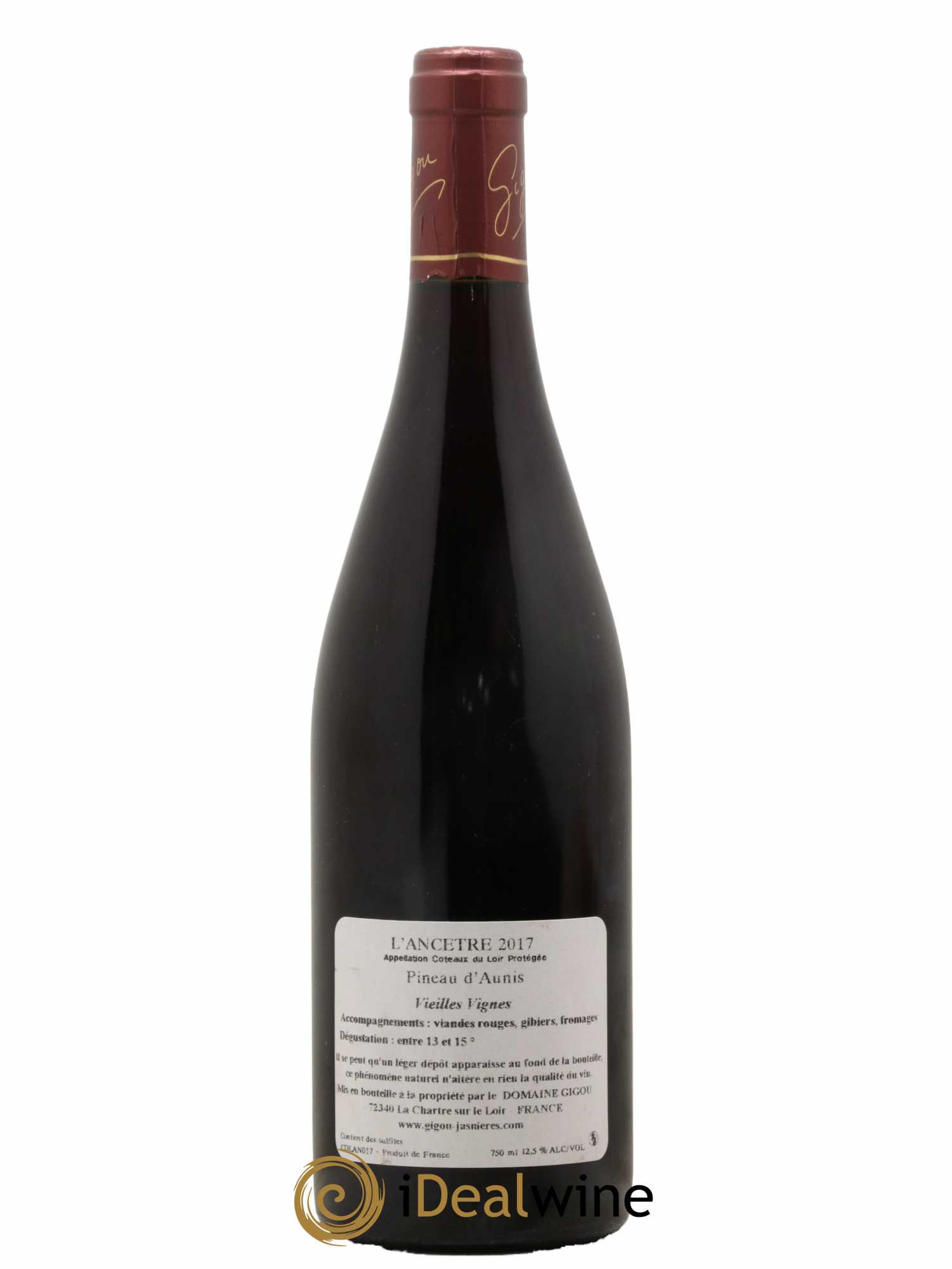 Vin de France Coteau du Loire L'Ancêtre Domaine Gigou Pineau d'Aunis VV 2017 - Posten von 1 Flasche - 1