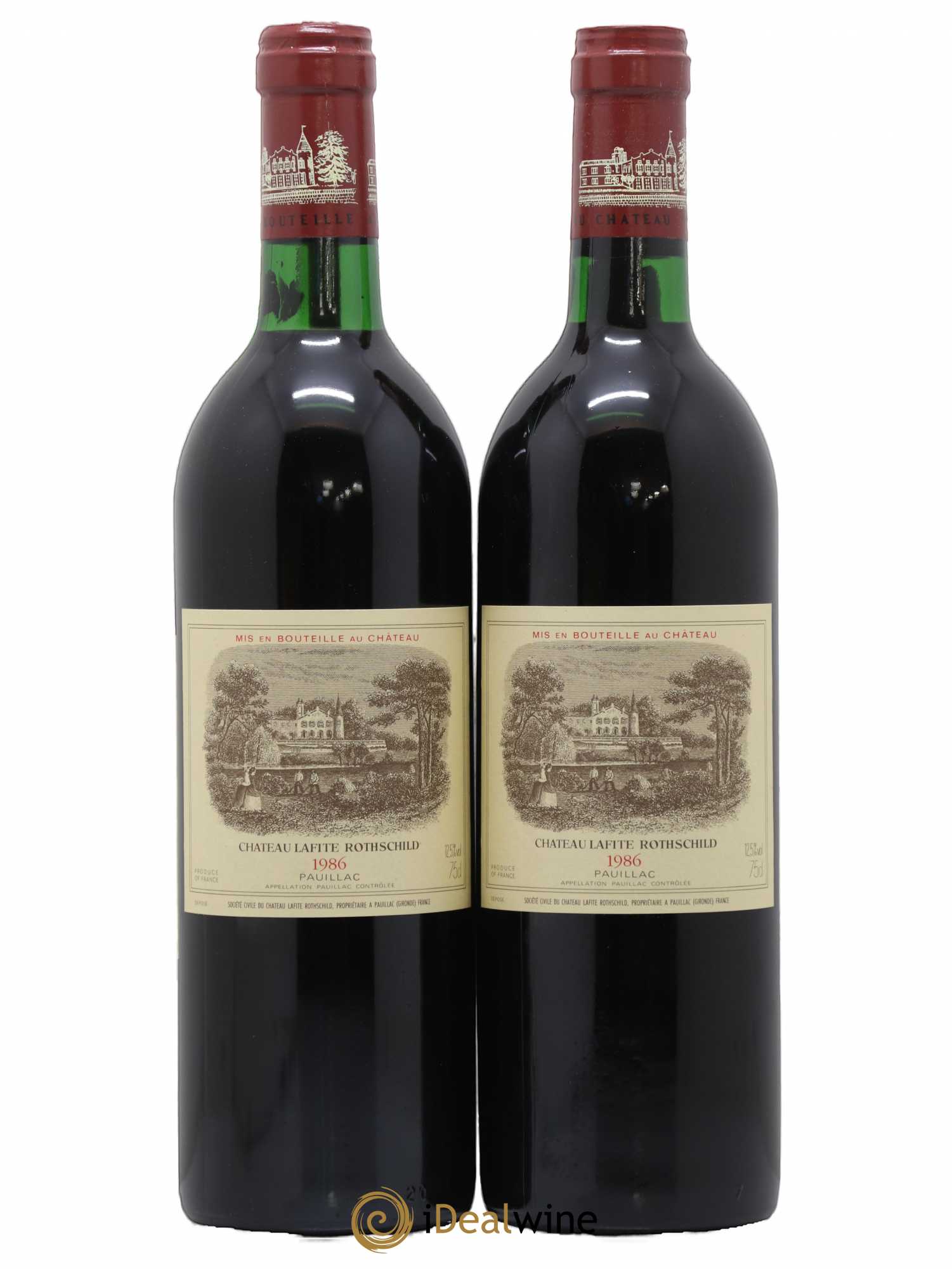 Château Lafite Rothschild 1er Grand Cru Classé 1986 - Lot de 2 bouteilles - 0