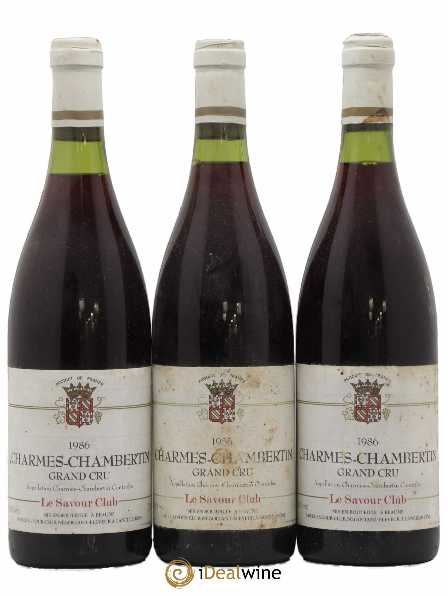 Charmes-Chambertin Grand Cru Savour Club 1986 - Lot de 3 bouteilles - 0