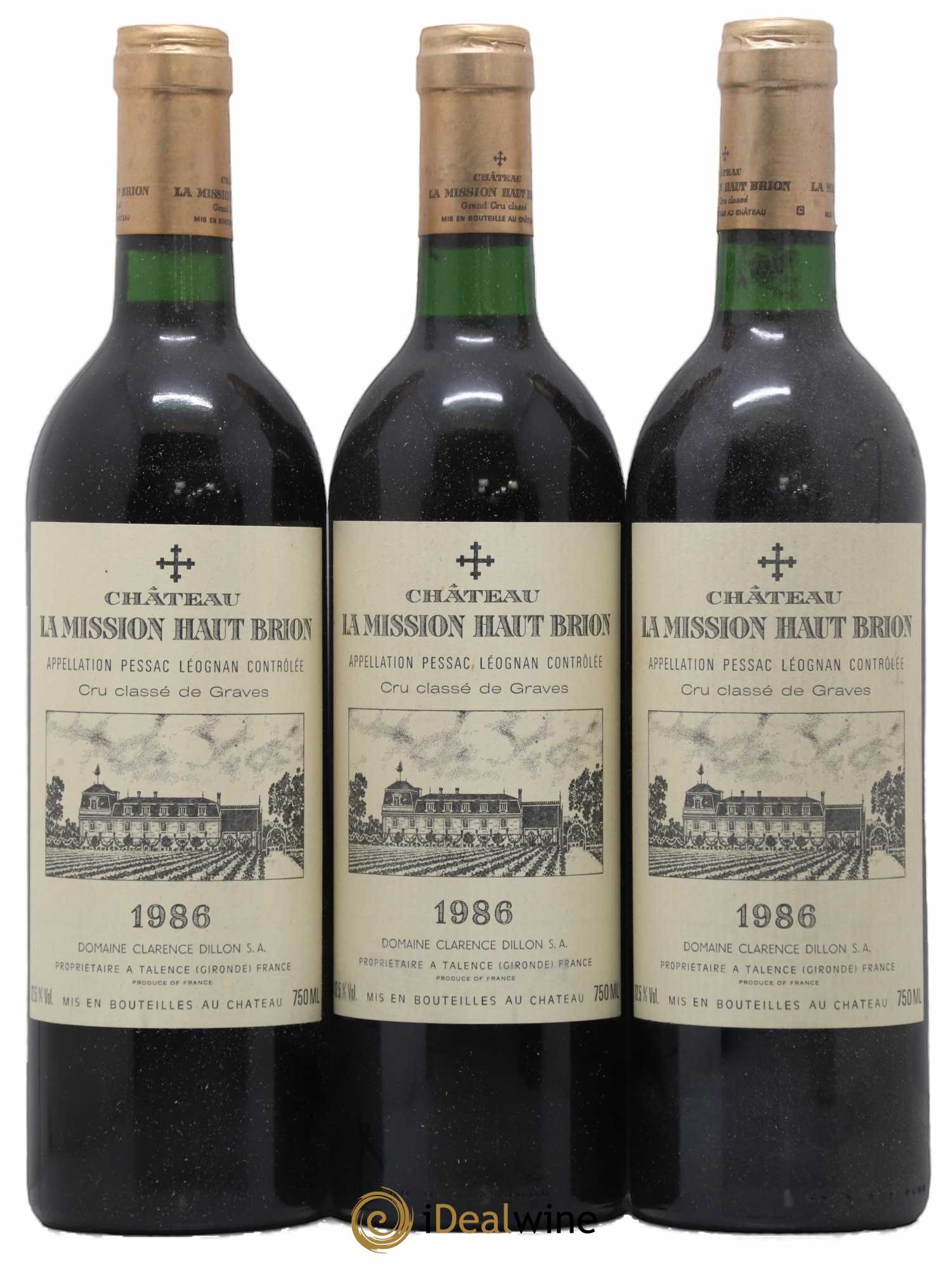 Château la Mission Haut-Brion Cru Classé de Graves 1986 - Lot de 6 bouteilles - 1