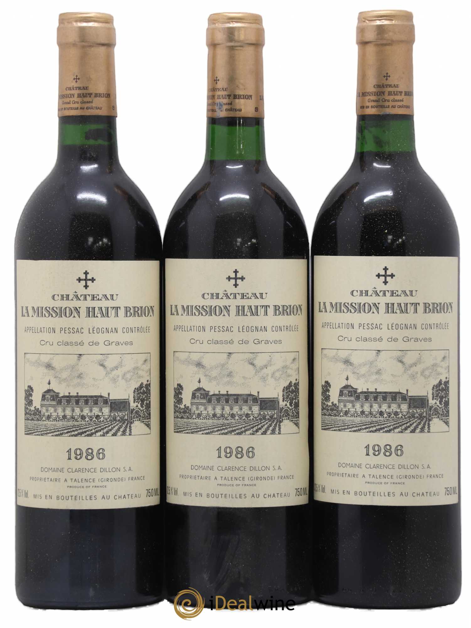 Château la Mission Haut-Brion Cru Classé de Graves 1986 - Lot de 6 bouteilles - 2