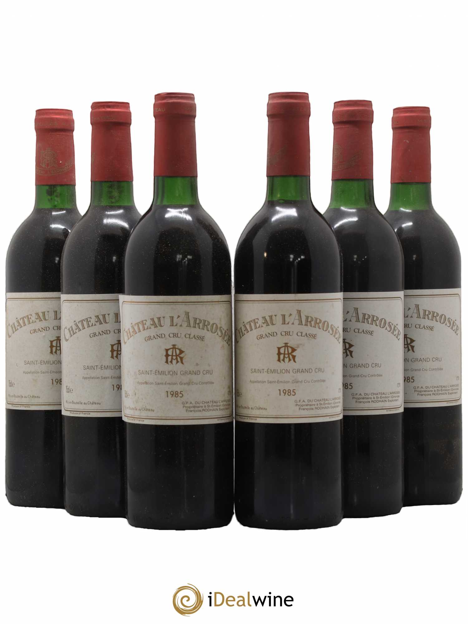 Château l' Arrosée Grand Cru Classé 1985 - Lot de 6 bouteilles - 0