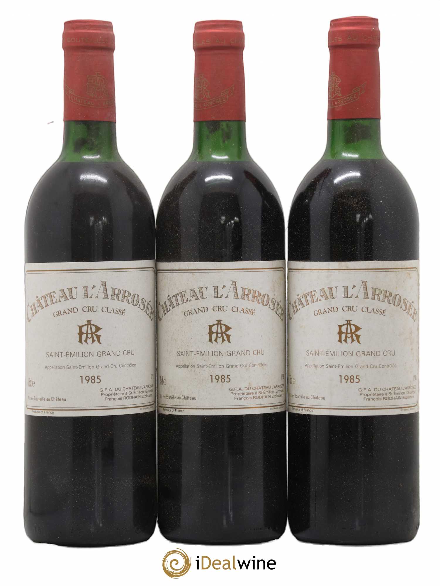 Château l' Arrosée Grand Cru Classé 1985 - Lot de 3 bouteilles - 0