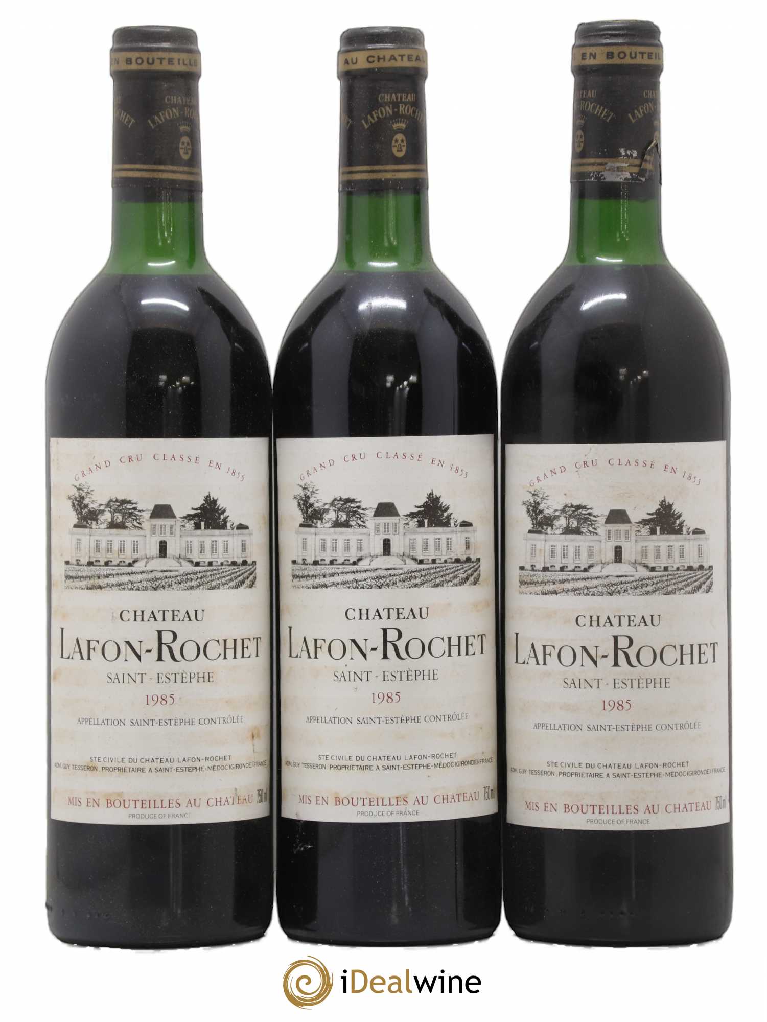 Château Lafon Rochet 4ème Grand Cru Classé 1985 - Lot de 3 bouteilles - 0
