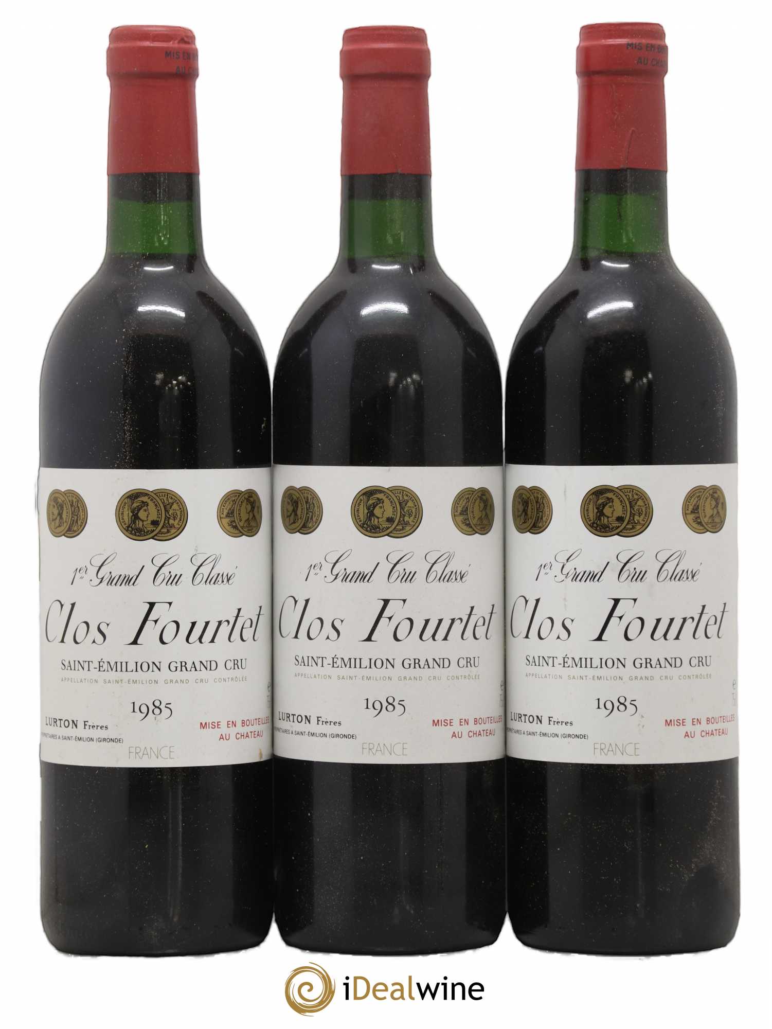 Clos Fourtet 1er Grand Cru Classé B 1985 - Lot de 3 bouteilles - 0