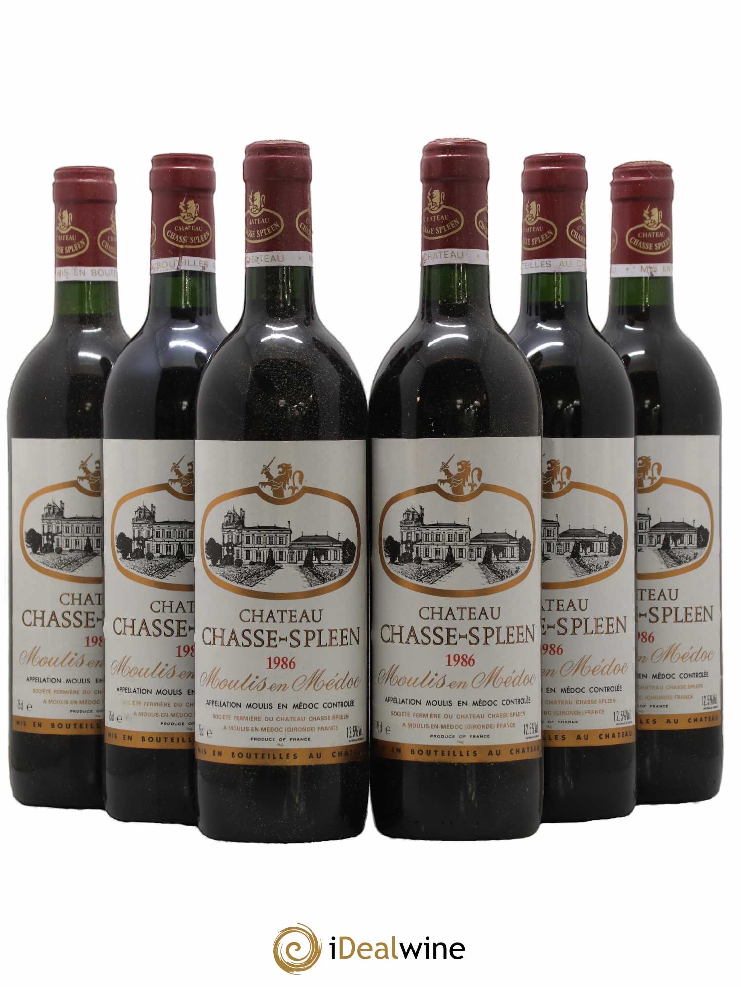 Château Chasse Spleen 1986 - Lot de 6 bouteilles - 0