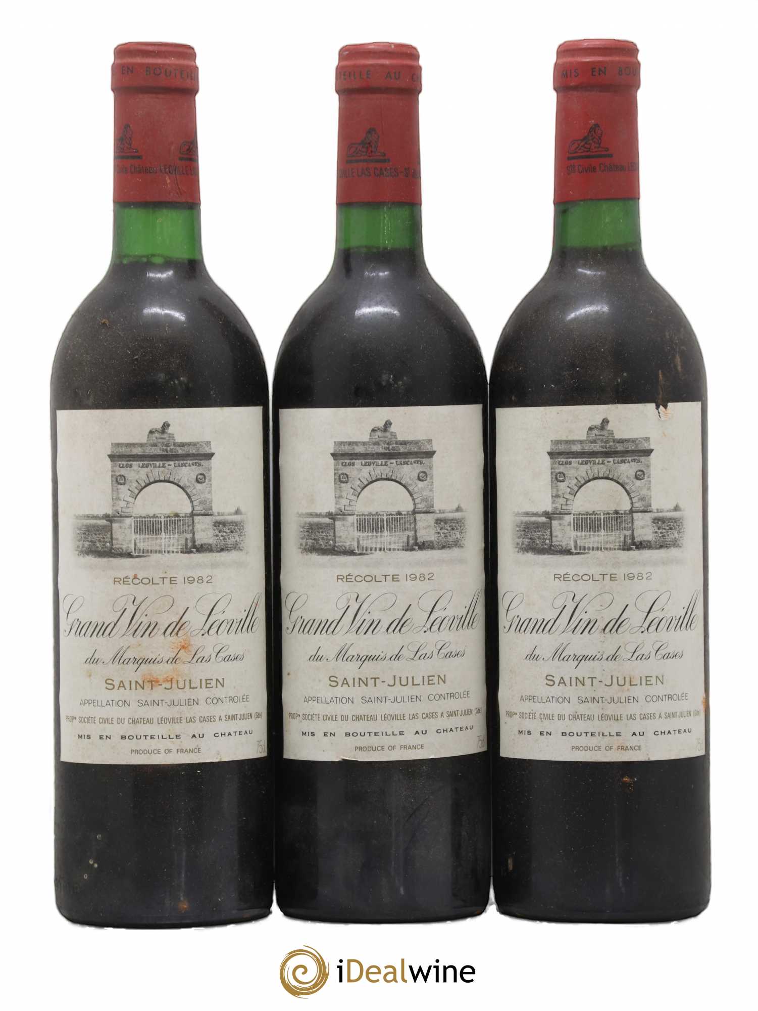 Château Léoville Las Cases 2ème Grand Cru Classé 1982 - Lot de 3 bouteilles - 0