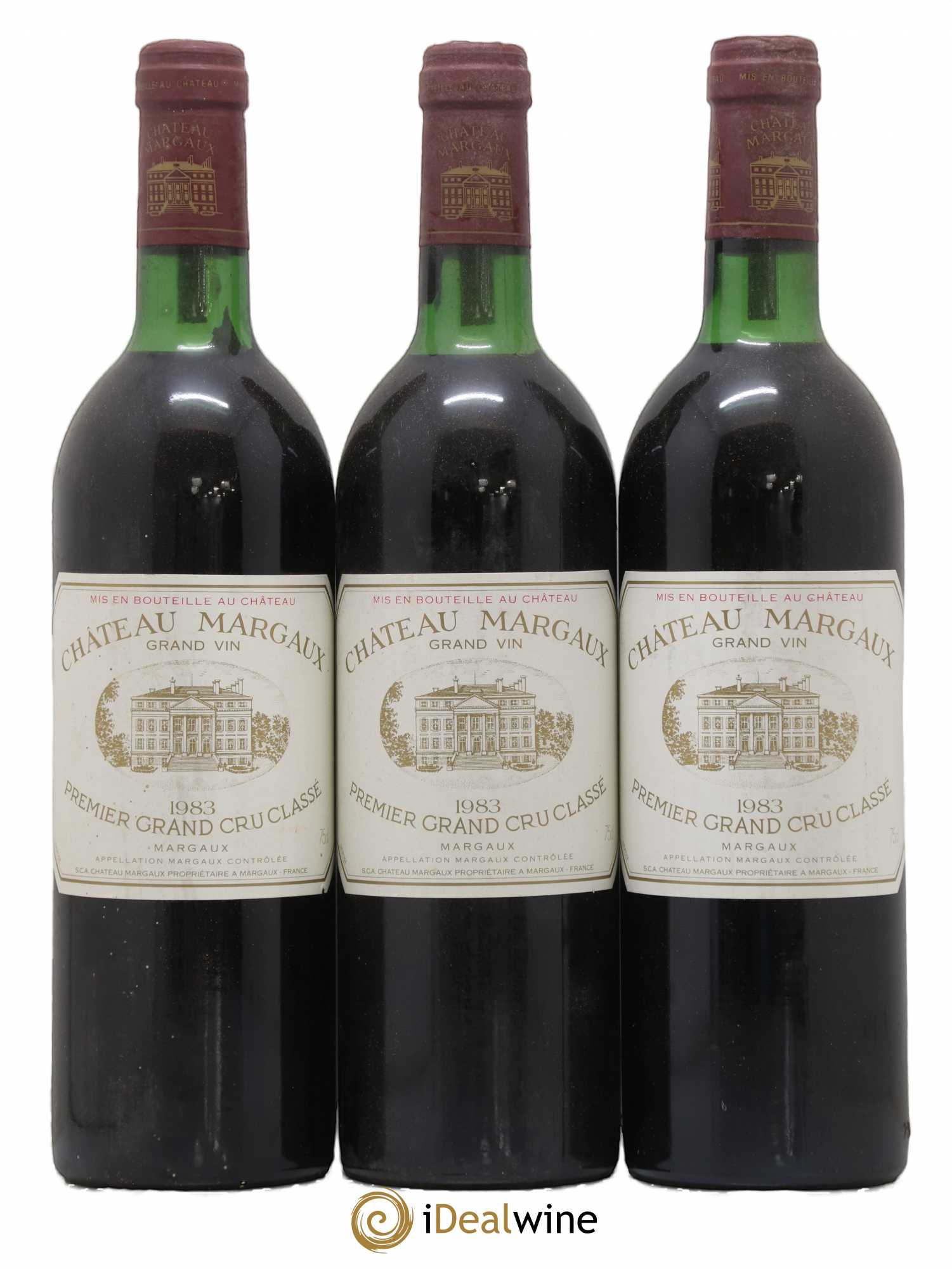 Château Margaux 1er Grand Cru Classé 1983 - Lot de 3 bouteilles - 0