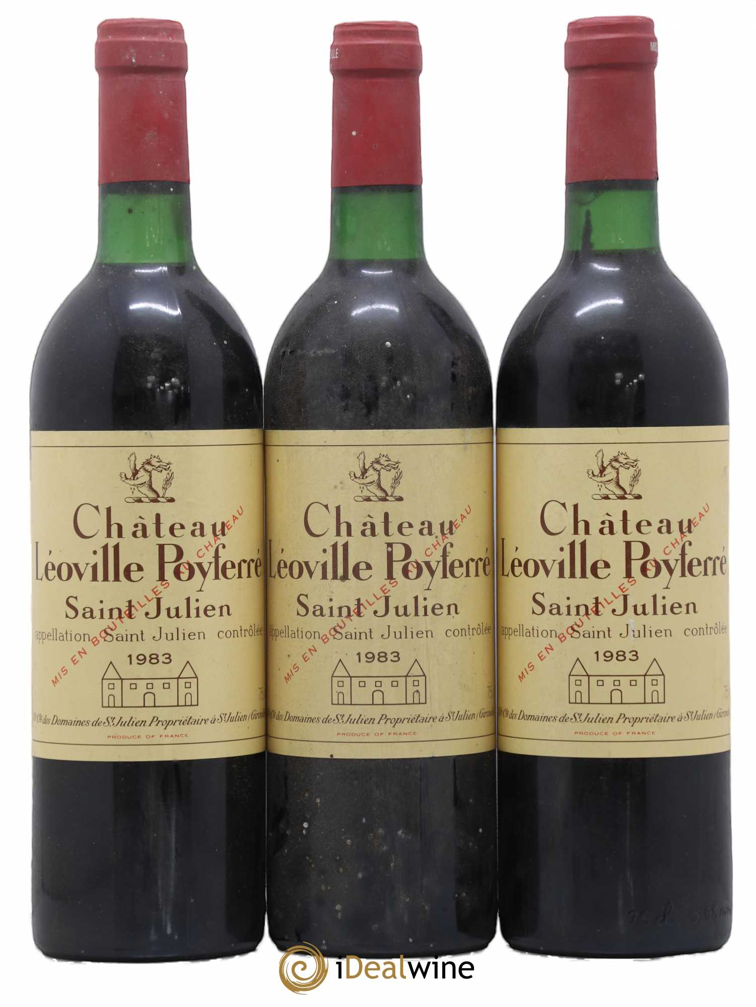 Château Léoville Poyferré 2ème Grand Cru Classé 1983 - Lot de 3 bouteilles - 0