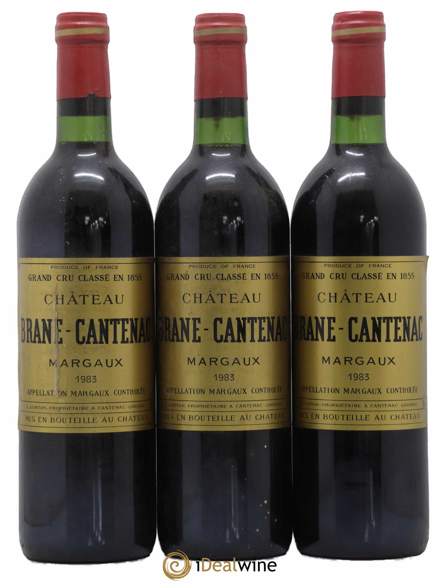 Château Brane Cantenac 2ème Grand Cru Classé 1983 - Lot de 3 bouteilles - 0