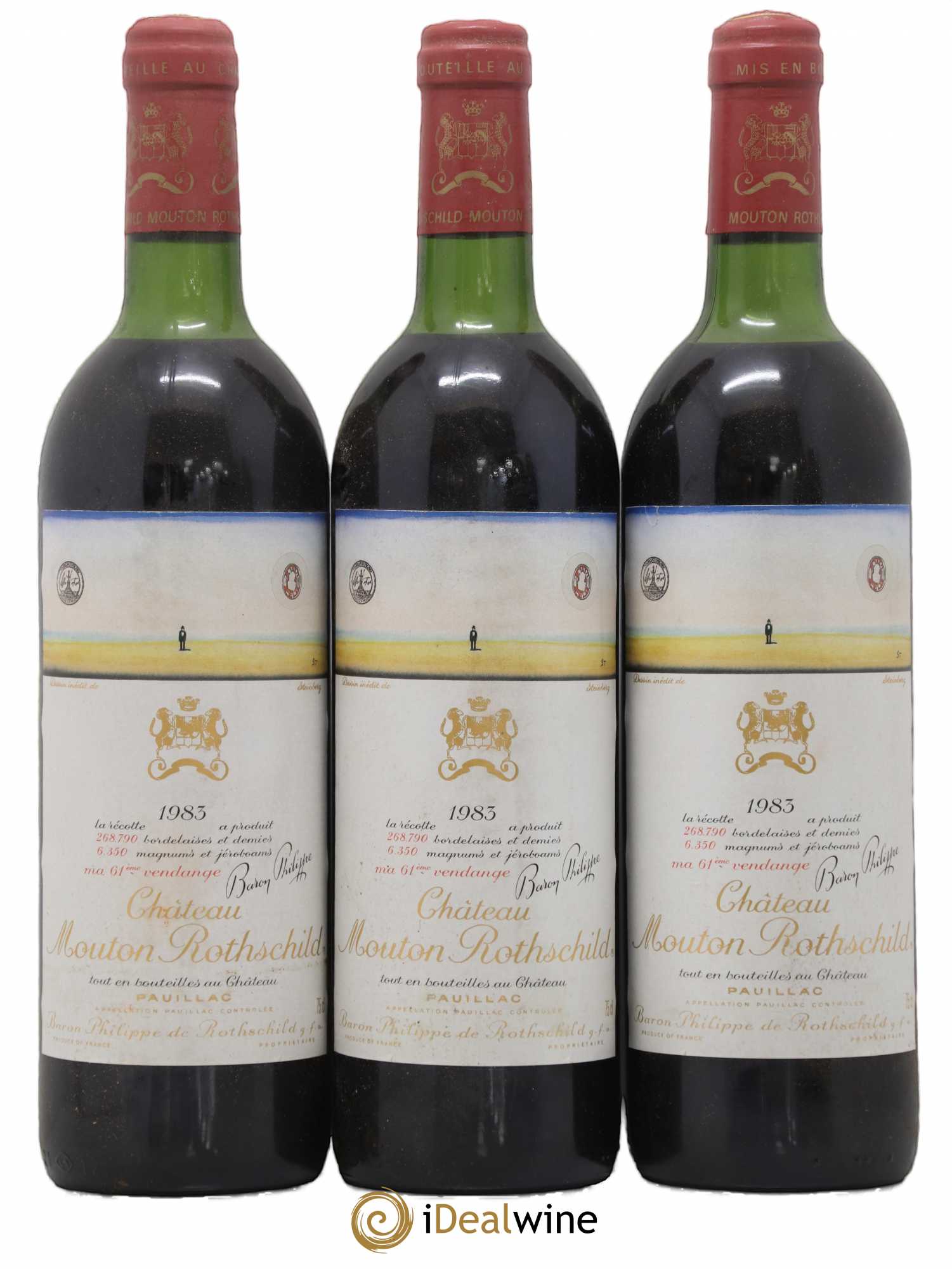 Château Mouton Rothschild 1er Grand Cru Classé 1983 - Lot de 6 bouteilles - 2