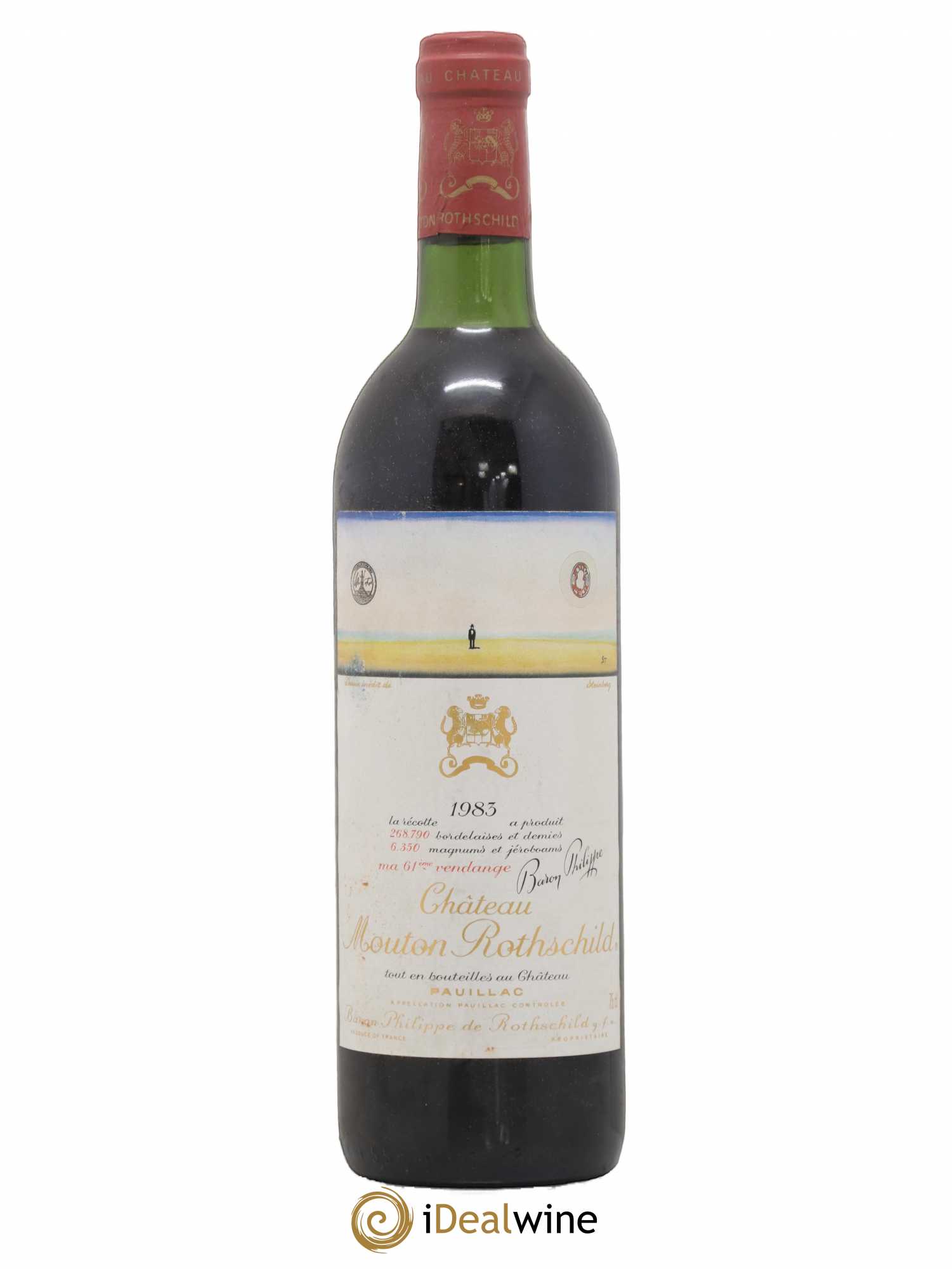 Château Mouton Rothschild 1er Grand Cru Classé 1983 - Lot de 1 bouteille - 0